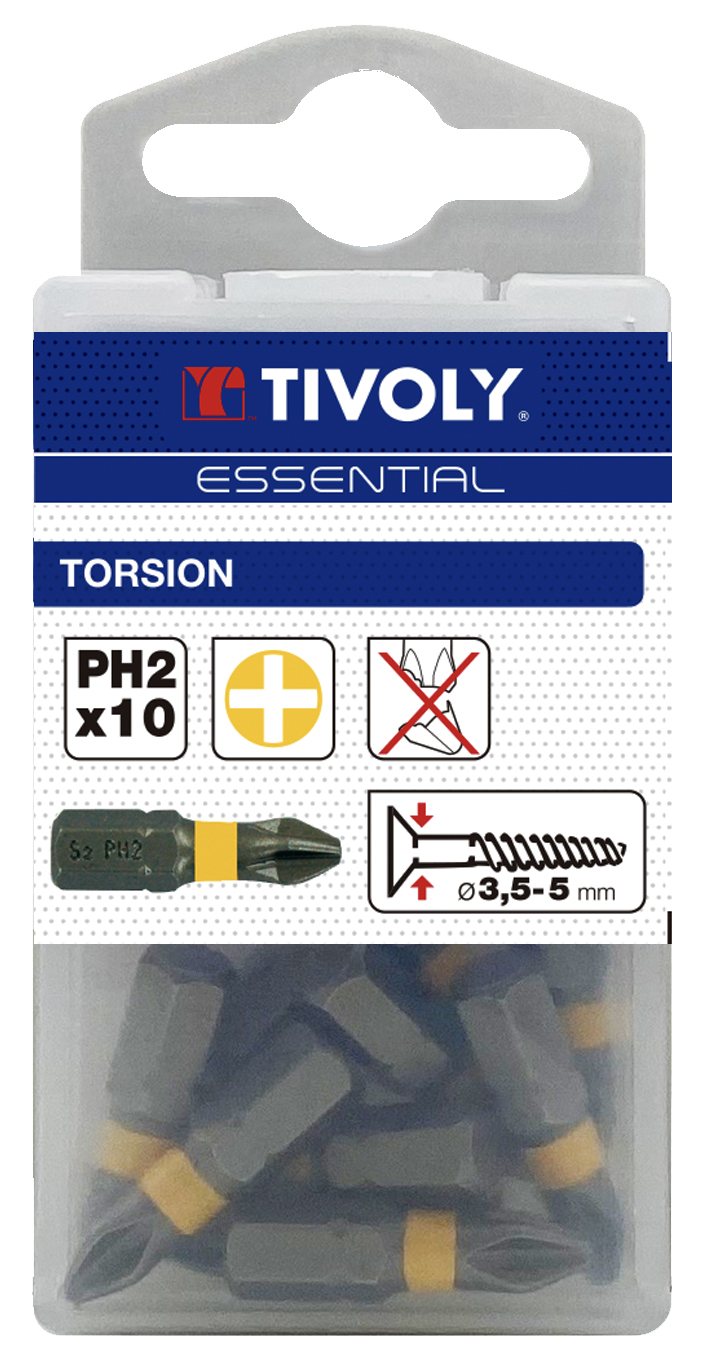 10 embouts PH2 torsion TIVOLY - 11522020001