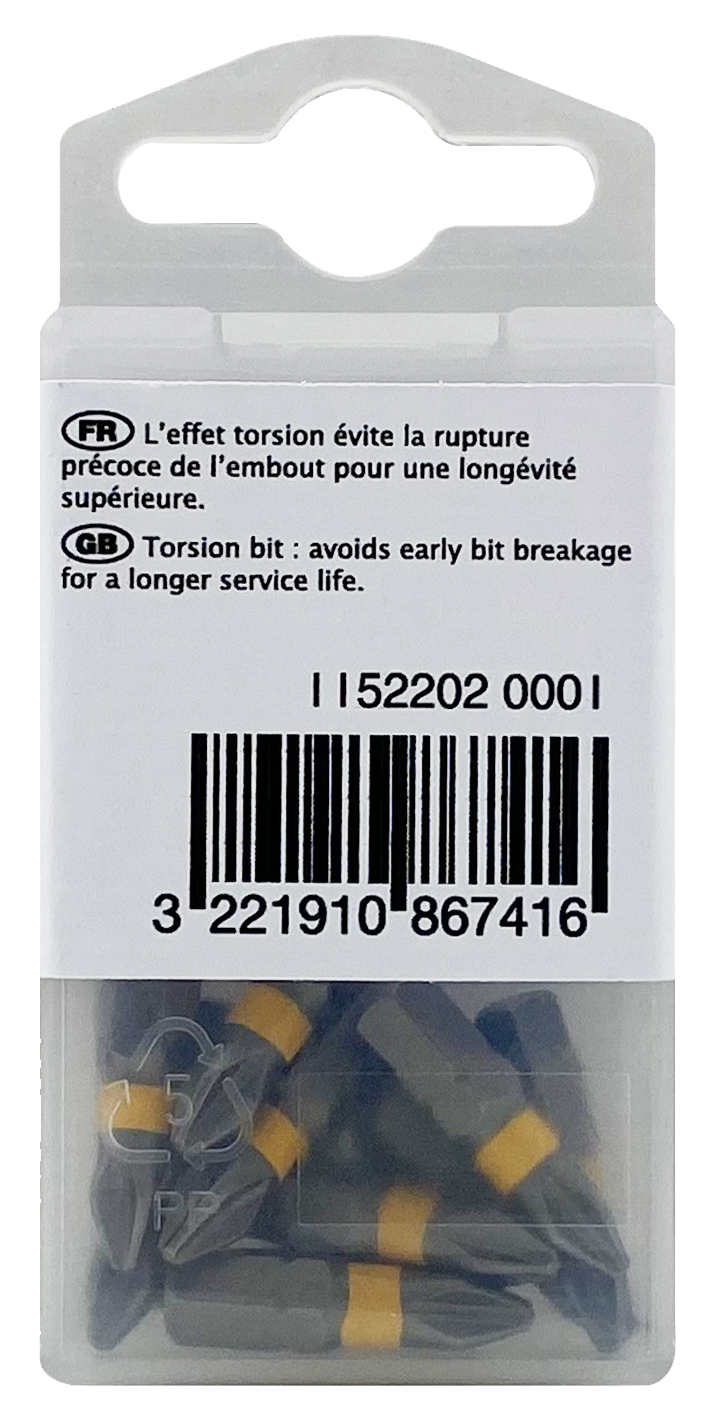 10 embouts PH2 torsion TIVOLY - 11522020001