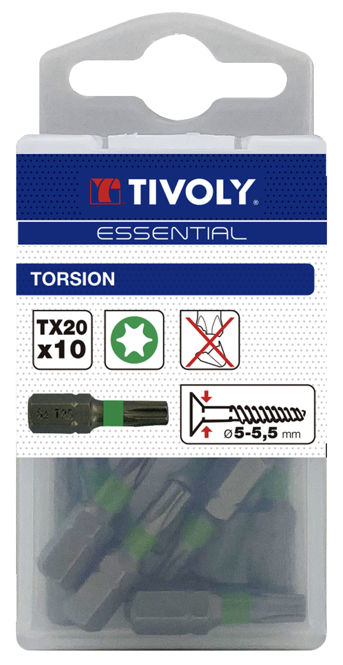 10 embouts TX20 torsion TIVOLY - 11522020012