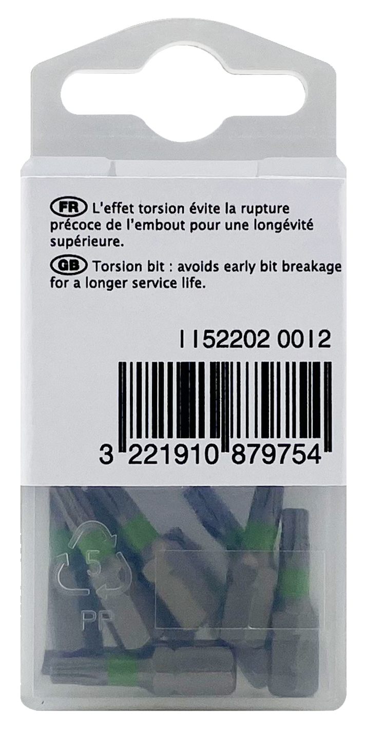 10 embouts TX20 torsion TIVOLY - 11522020012