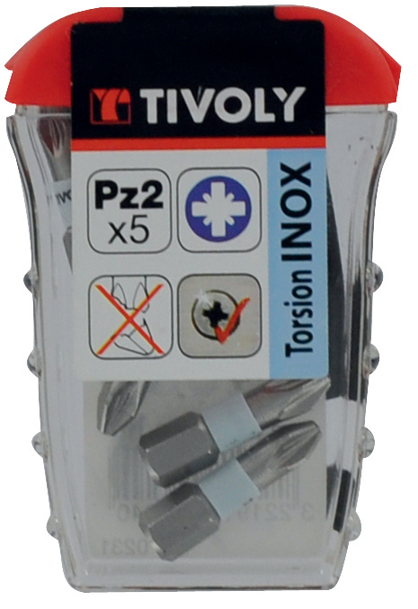 5 embouts inox torsion PZ2 TIVOLY - 11524270001