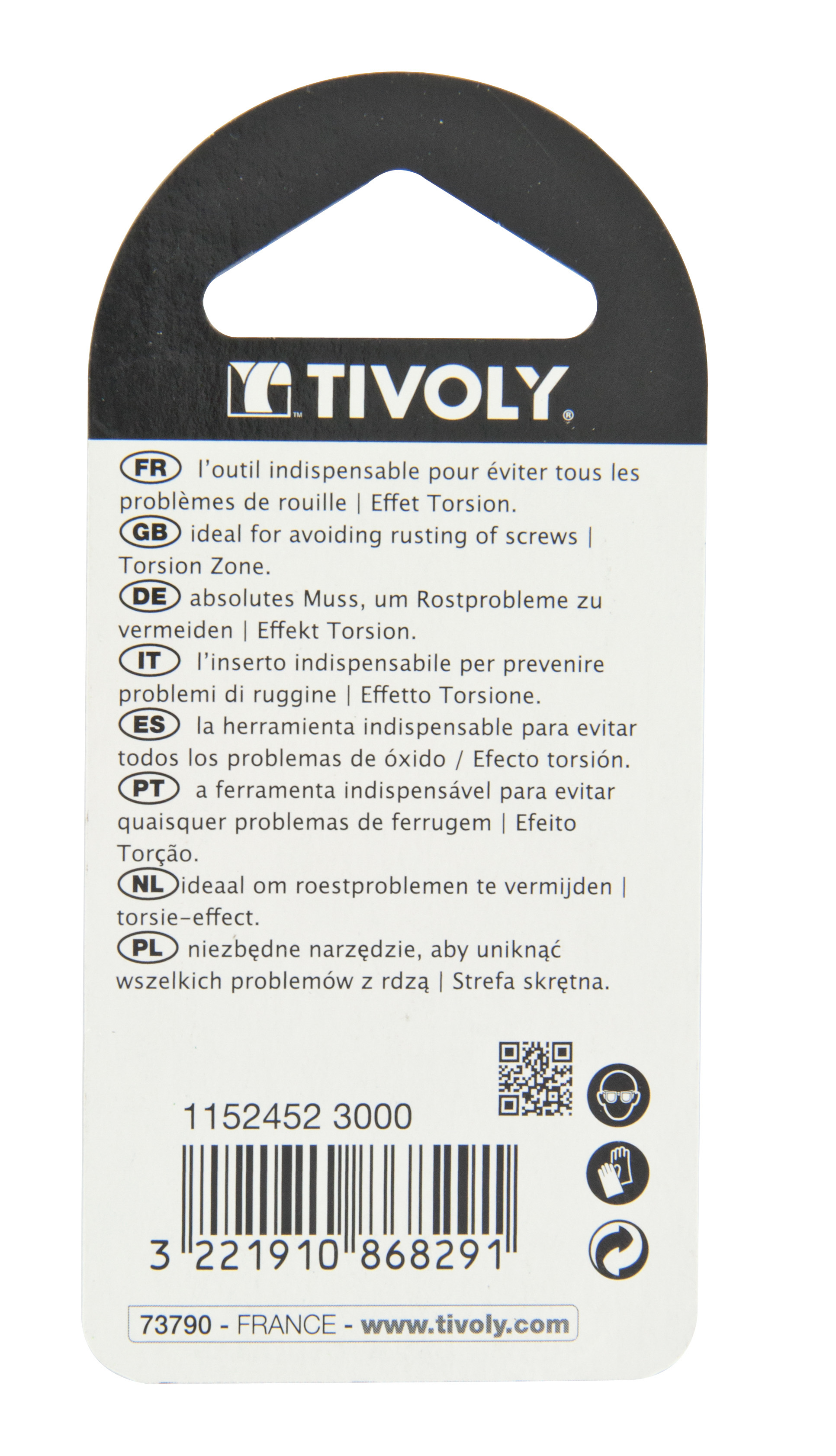 Embout de vissage -Torsion INOX -Pour vis Torx (Blister) N°: N30 / L: 25 TIVOLY - 11524523000