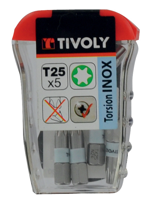 5 embouts inox torsion TX20 TIVOLY - 11524570001