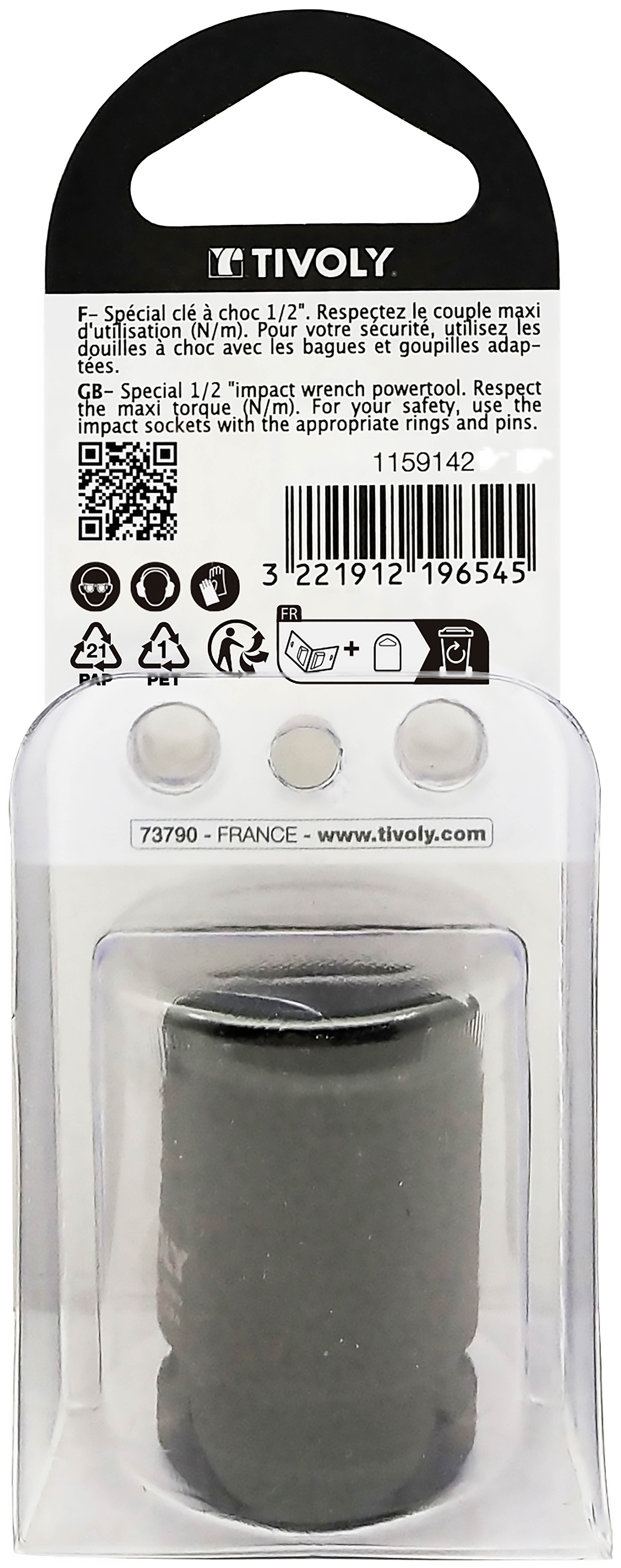 Douille à choc magnétique F 1/2