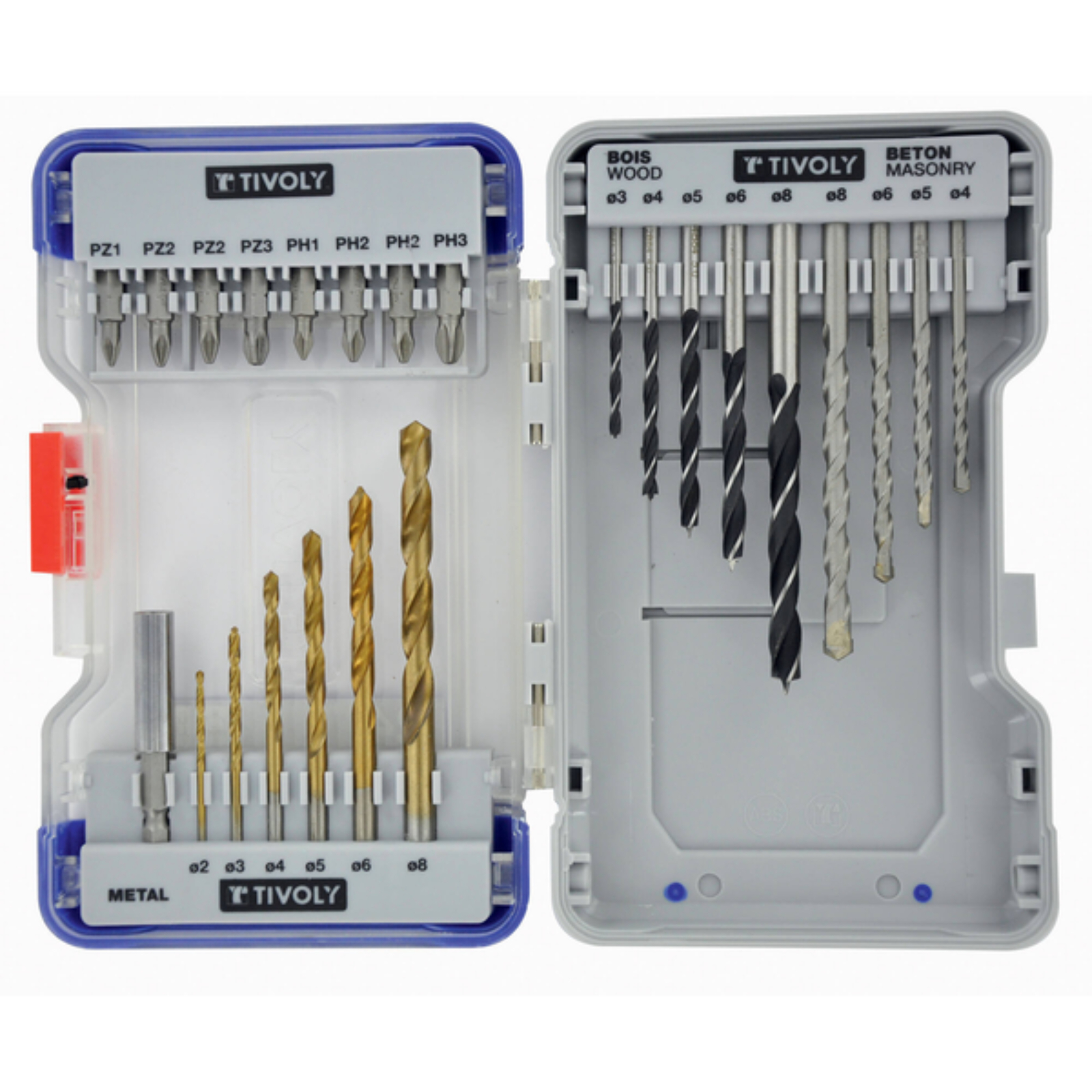 Coffret perçage métal béton bois 24 pièces RANGER TIVOLY 11901170047