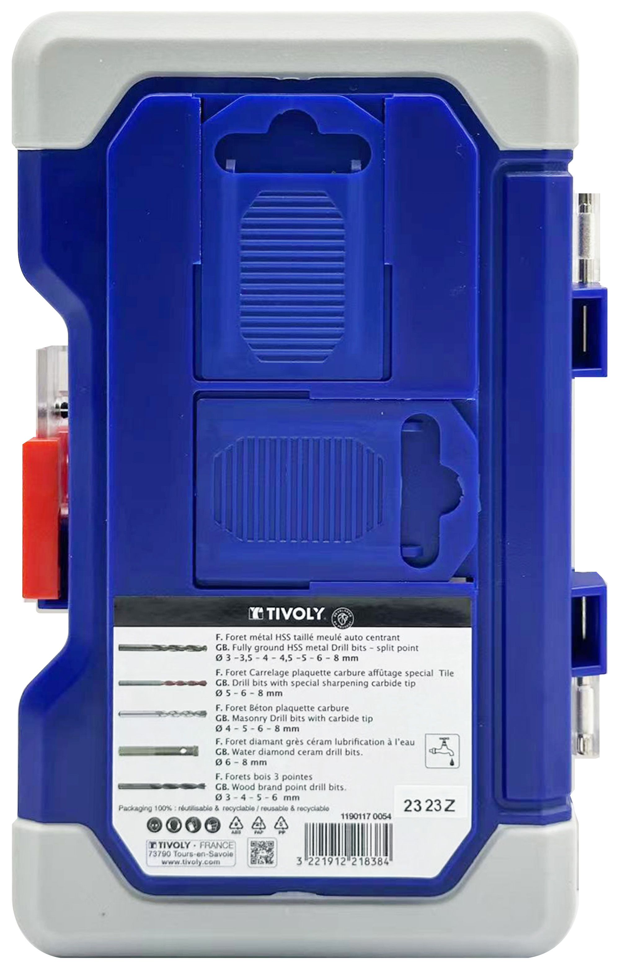 20 pièces -Coffret RANGER -Forets mixtes multi-matériaux TIVOLY - 11901170054