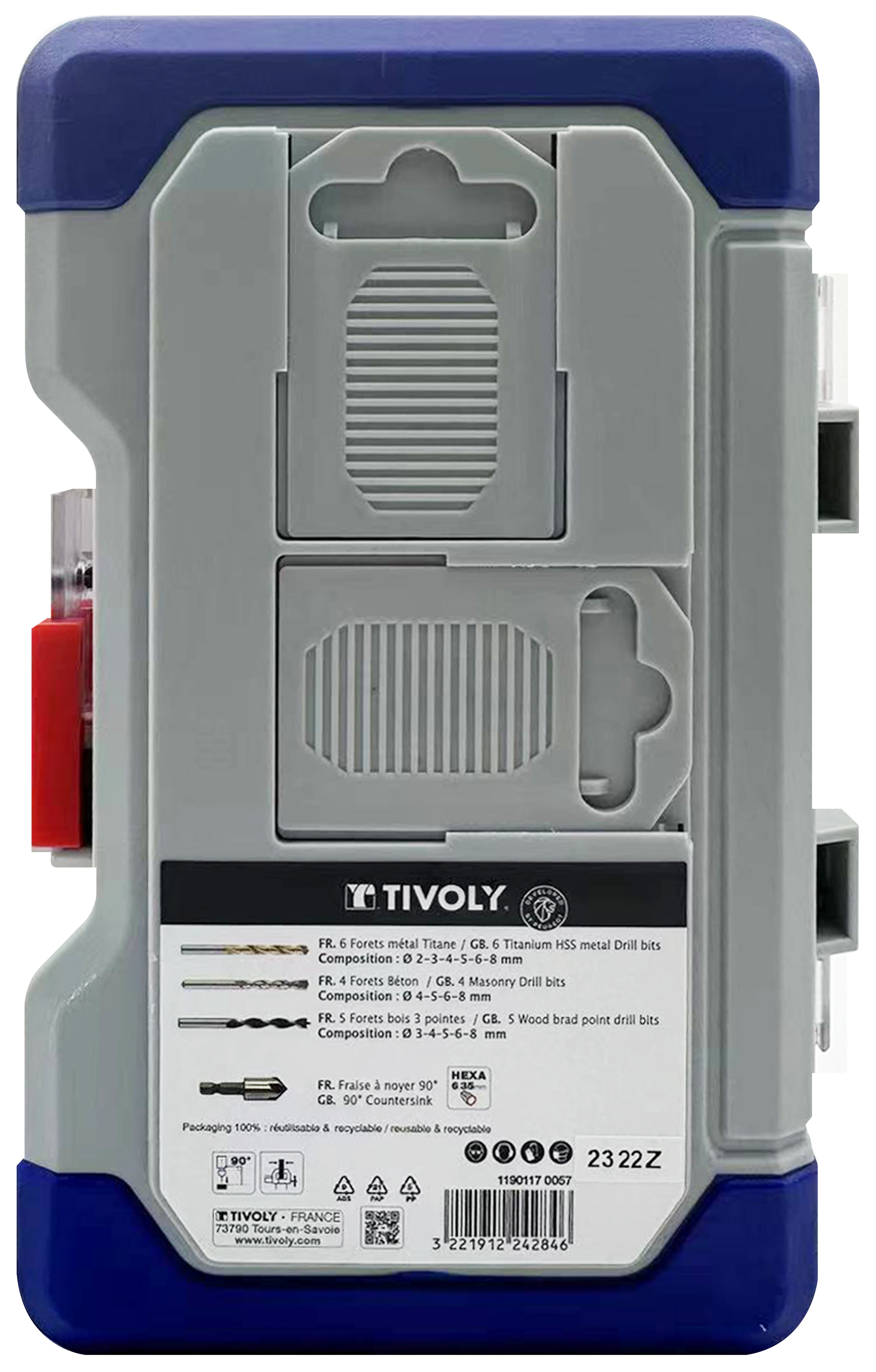 16 pièces -Coffret RANGER -Spécial Perçage Métaux / Béton / Bois TIVOLY - 11901170057