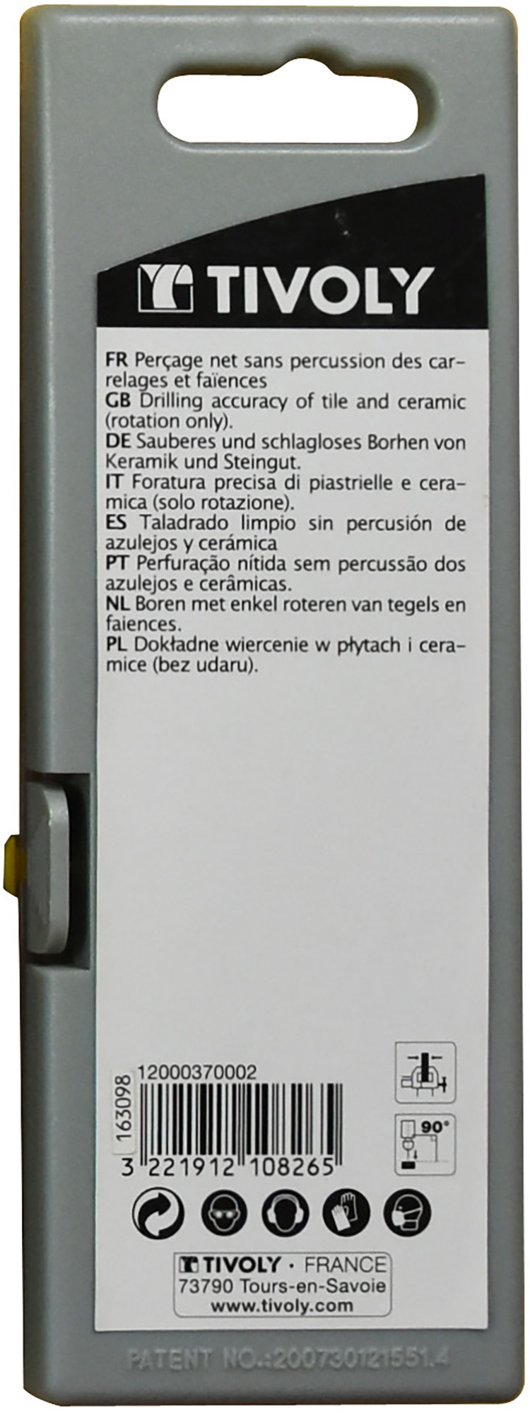 5 forets carrelage Ø 3 à 8mm TIVOLY - 12000370002