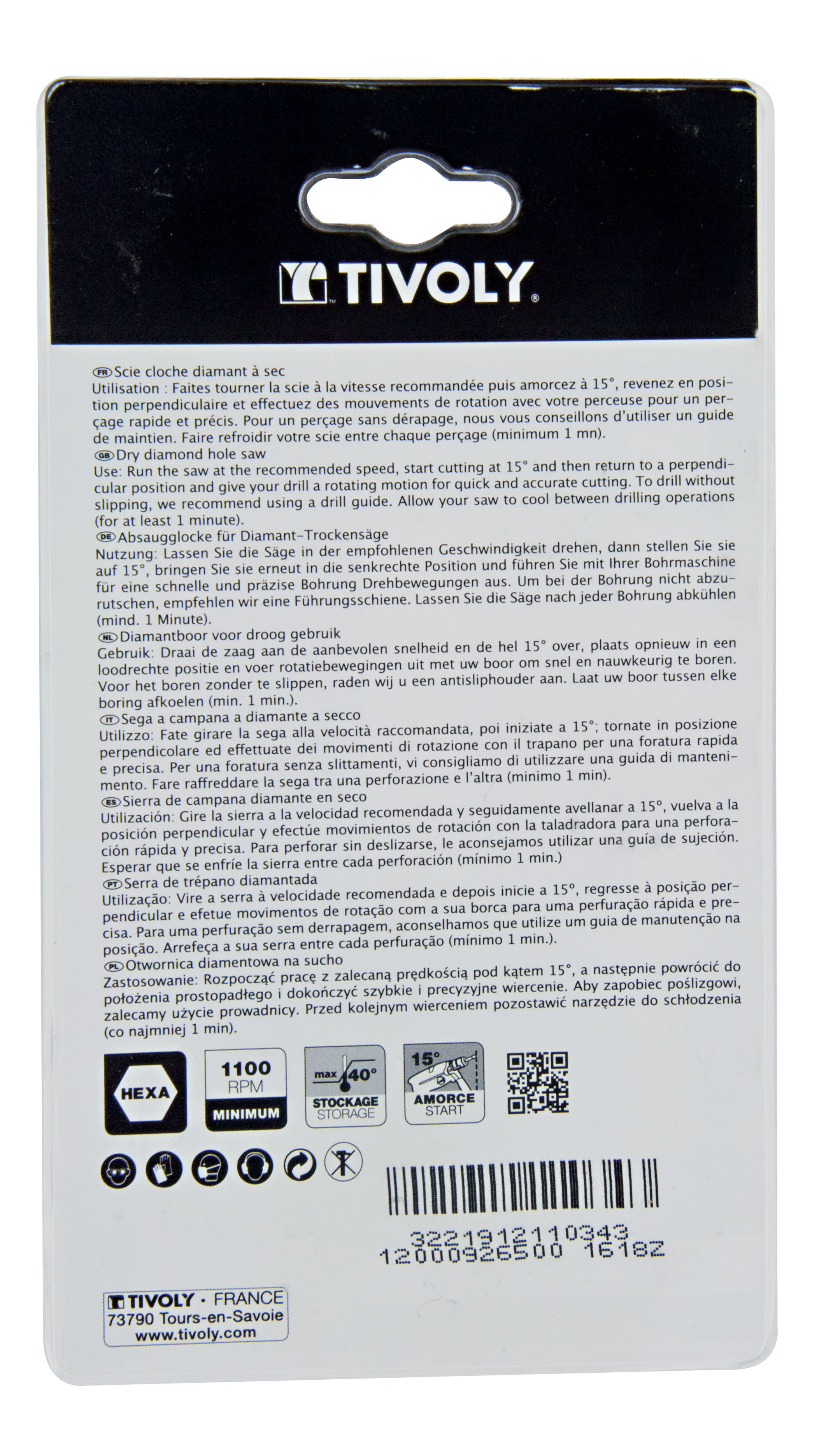 SCIES CLOCHES DIAMANT A SEC TIVOLY - 12000926500