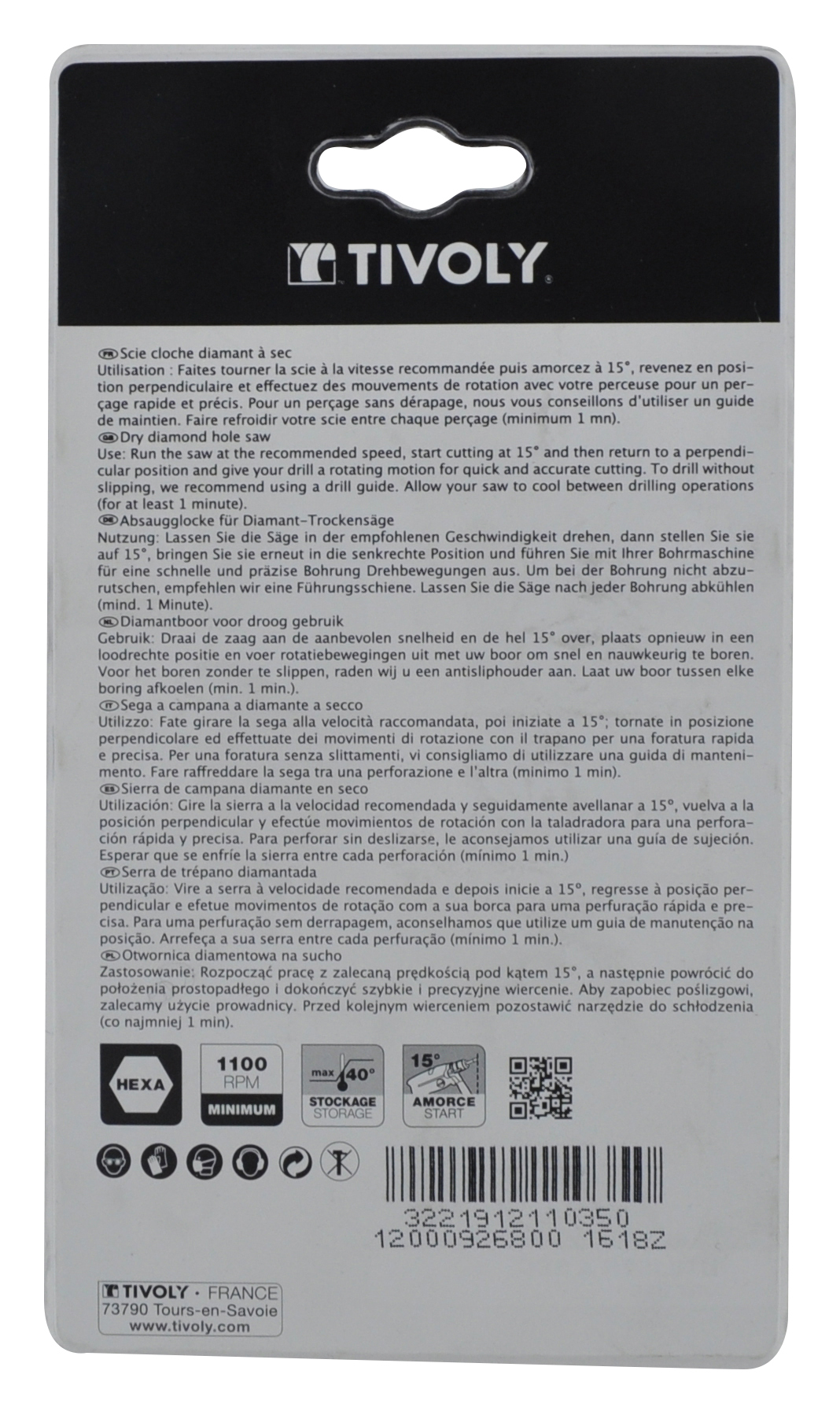 SCIES CLOCHES DIAMANT A SEC TIVOLY - 12000926800