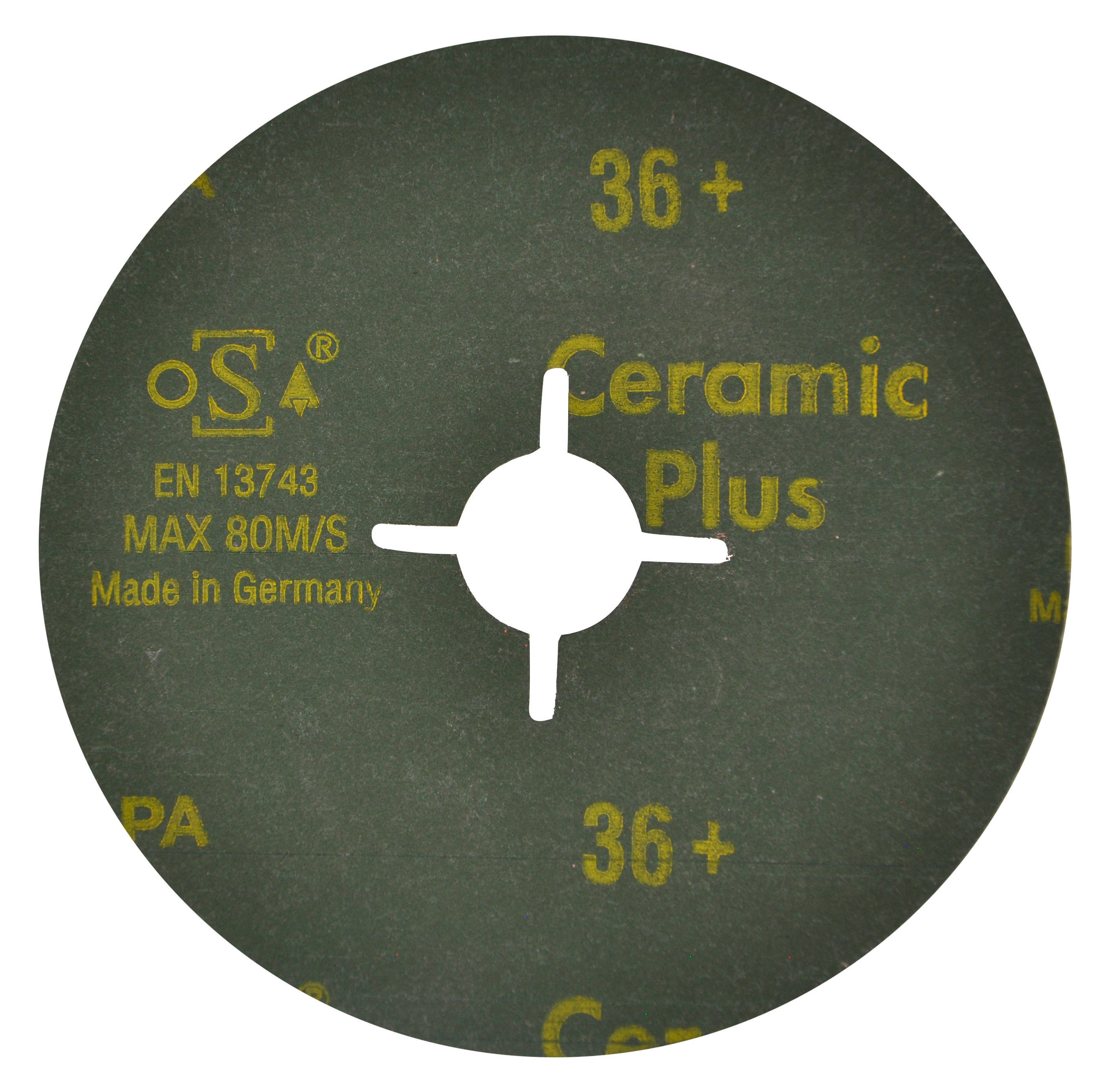 Disque FIBRE CERAMIQUE Spécial INOX / Dim Ø125 / Gr : 36 TIVOLY - XT10112011335