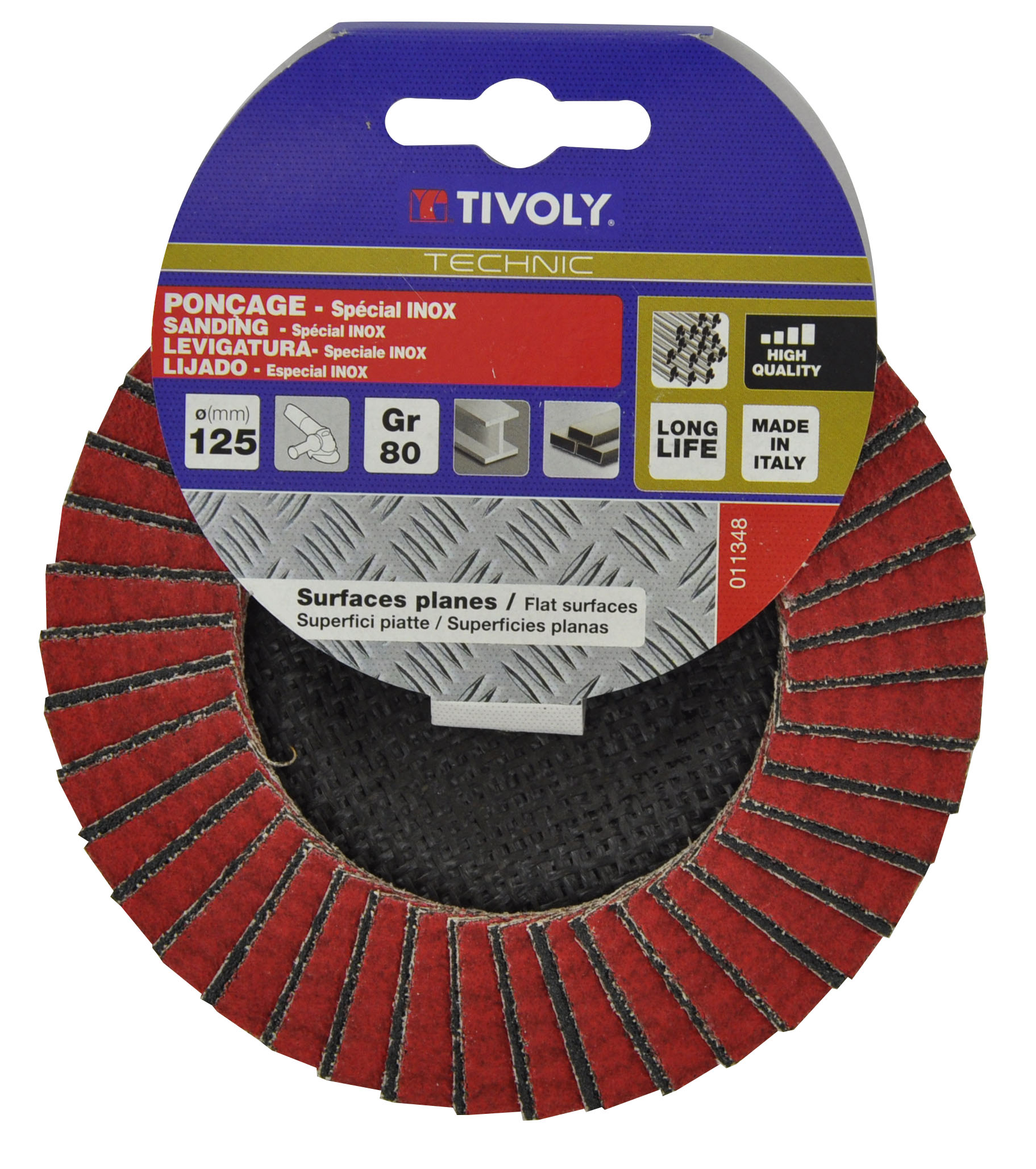 Disque LAMELLES CERAMIQUE & ZIRCONIUM / Dim Ø125 / Gr : 80 TIVOLY - XT10112011348