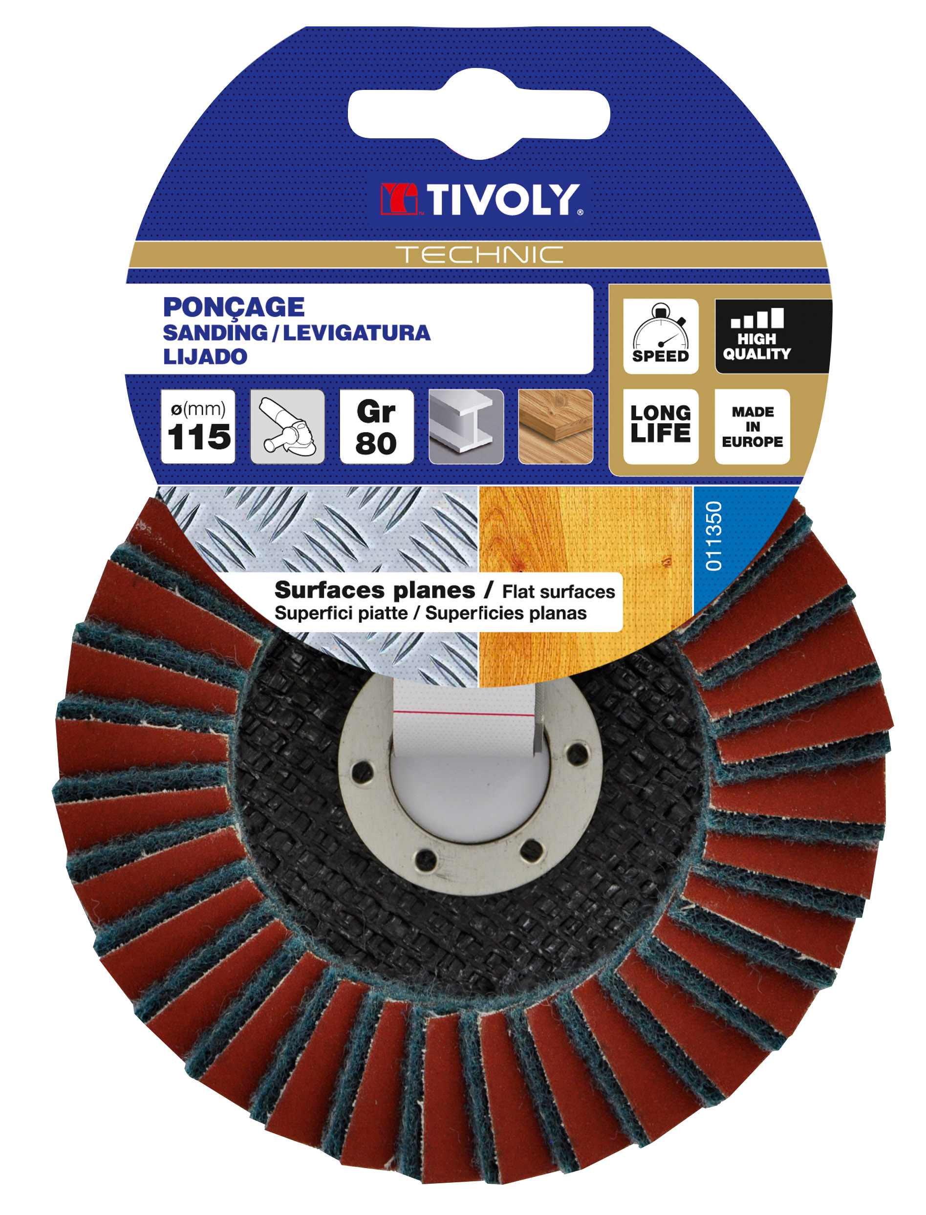 Disque LAMELLES COMBINE (Cartonnette brochable) / Dim Ø115 / Gr : 80 TIVOLY - XT10112011350