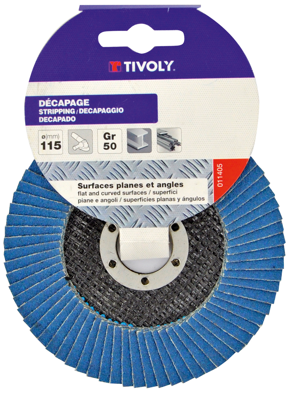 Disque LAMELLES DOUBLES SURDIMENTIONNEES -zirconium / Dim Ø115 / Gr : 50 TIVOLY - XT10112011405