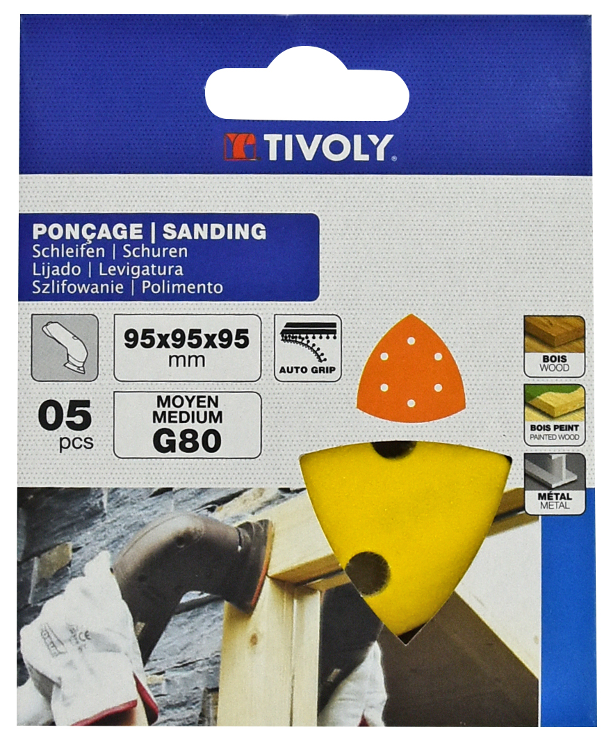 Patin AUTO-AGRIPPANT -95x95x95mm -Pour ponceuse Delta / Dim 95x95x95 / Gr : 80 TIVOLY - XT10122012041