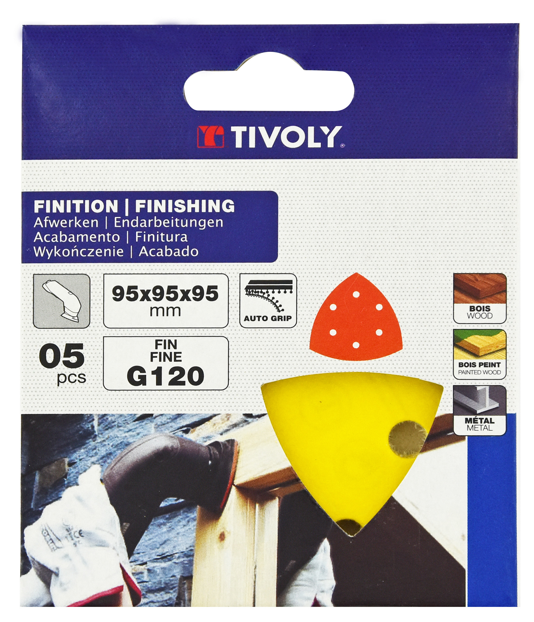 Patin AUTO-AGRIPPANT -95x95x95mm -Pour ponceuse Delta / Dim 95x95x95 / Gr : 120 TIVOLY - XT10122012042