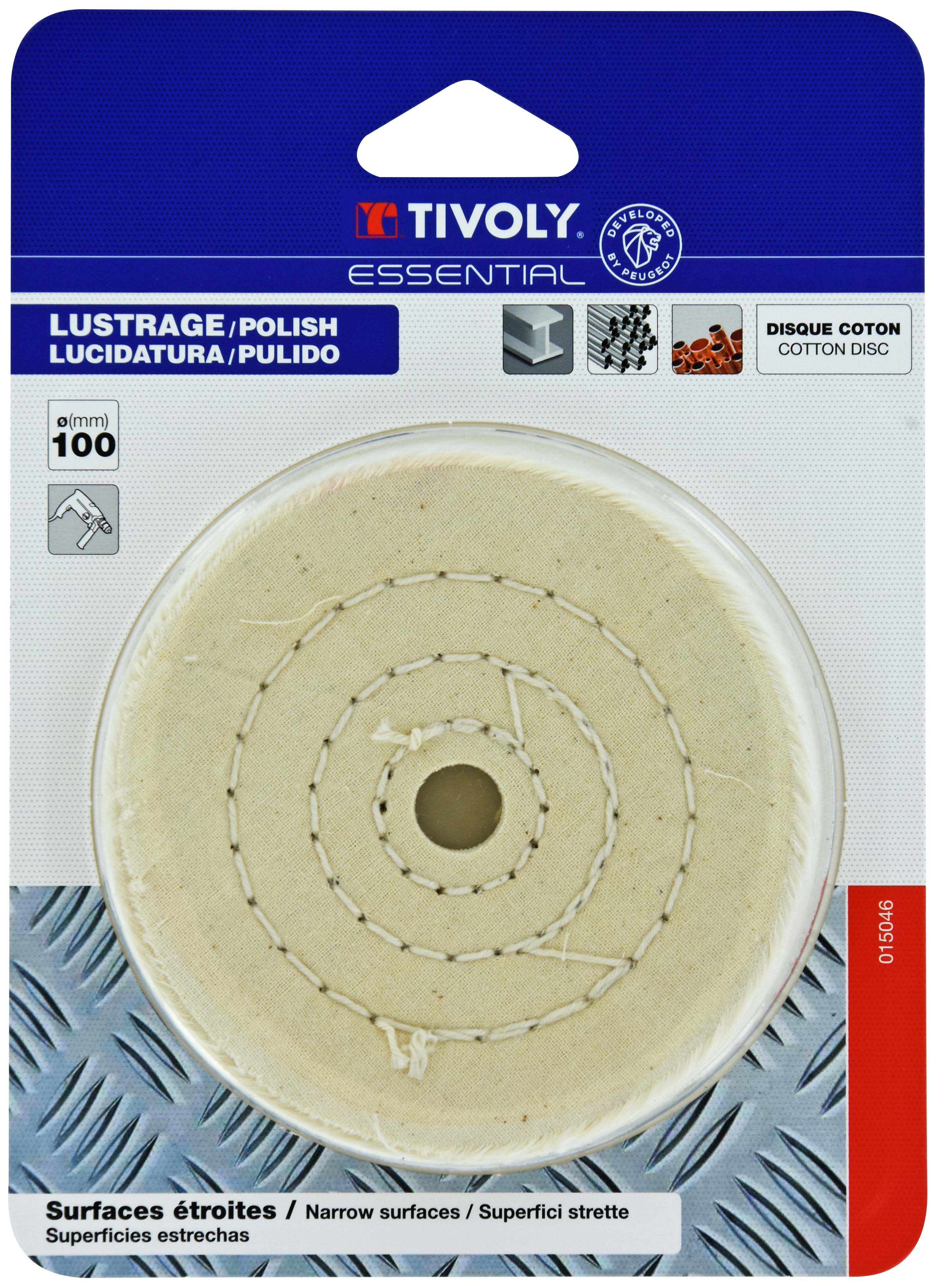 Disque coton à polir Ø 100mm TIVOLY - XT10152015046