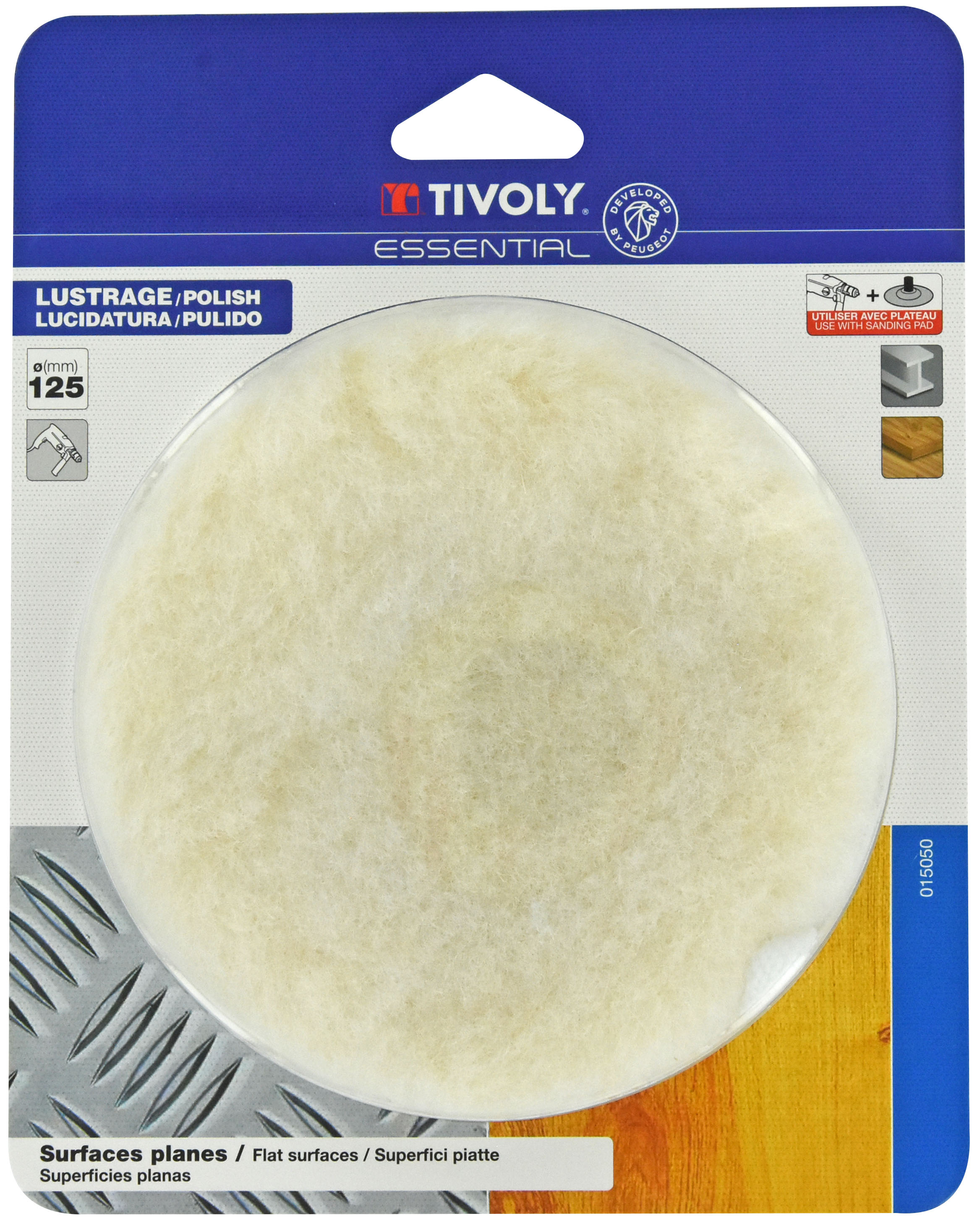 Béret à POLIR coton | avec cordons Ø 125 TIVOLY - XT10152015050