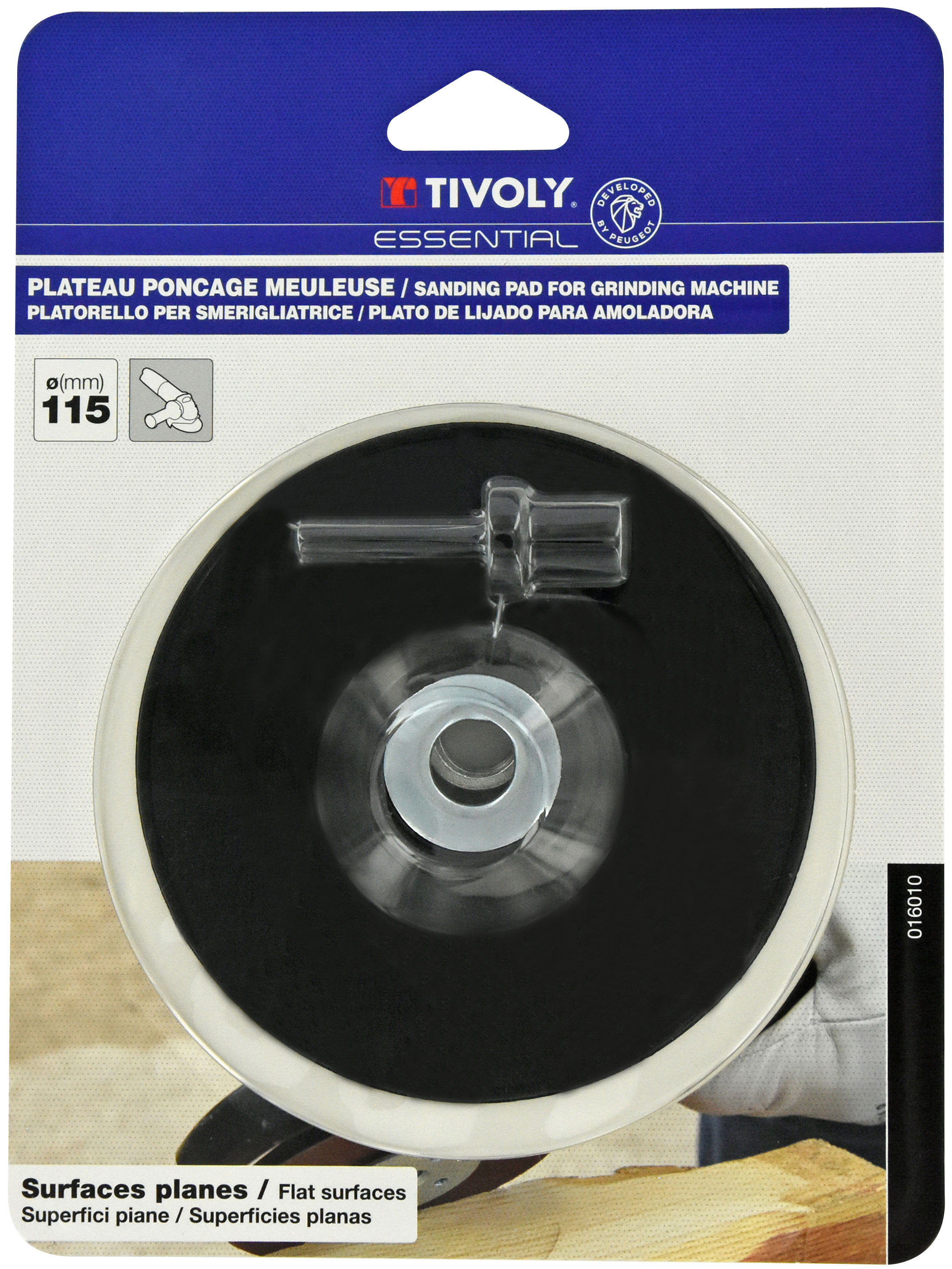 Plateau ponceur caoutchouc Meuleuse - M14 Ø 115mm TIVOLY - XT10162016010