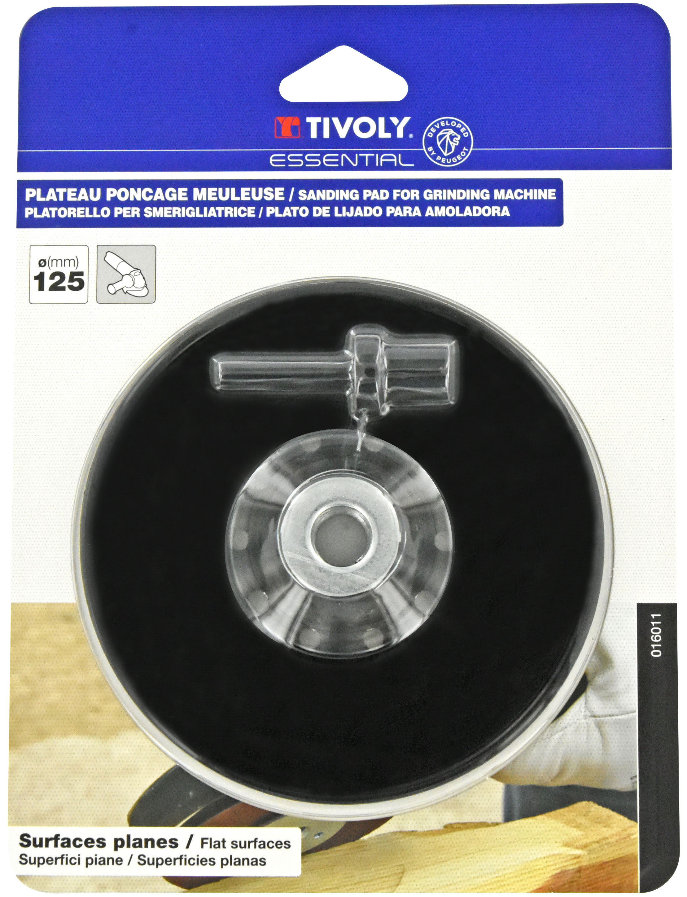 Plateau ponceur caoutchouc Meuleuse - M14 Ø 125mm TIVOLY - XT10162016011