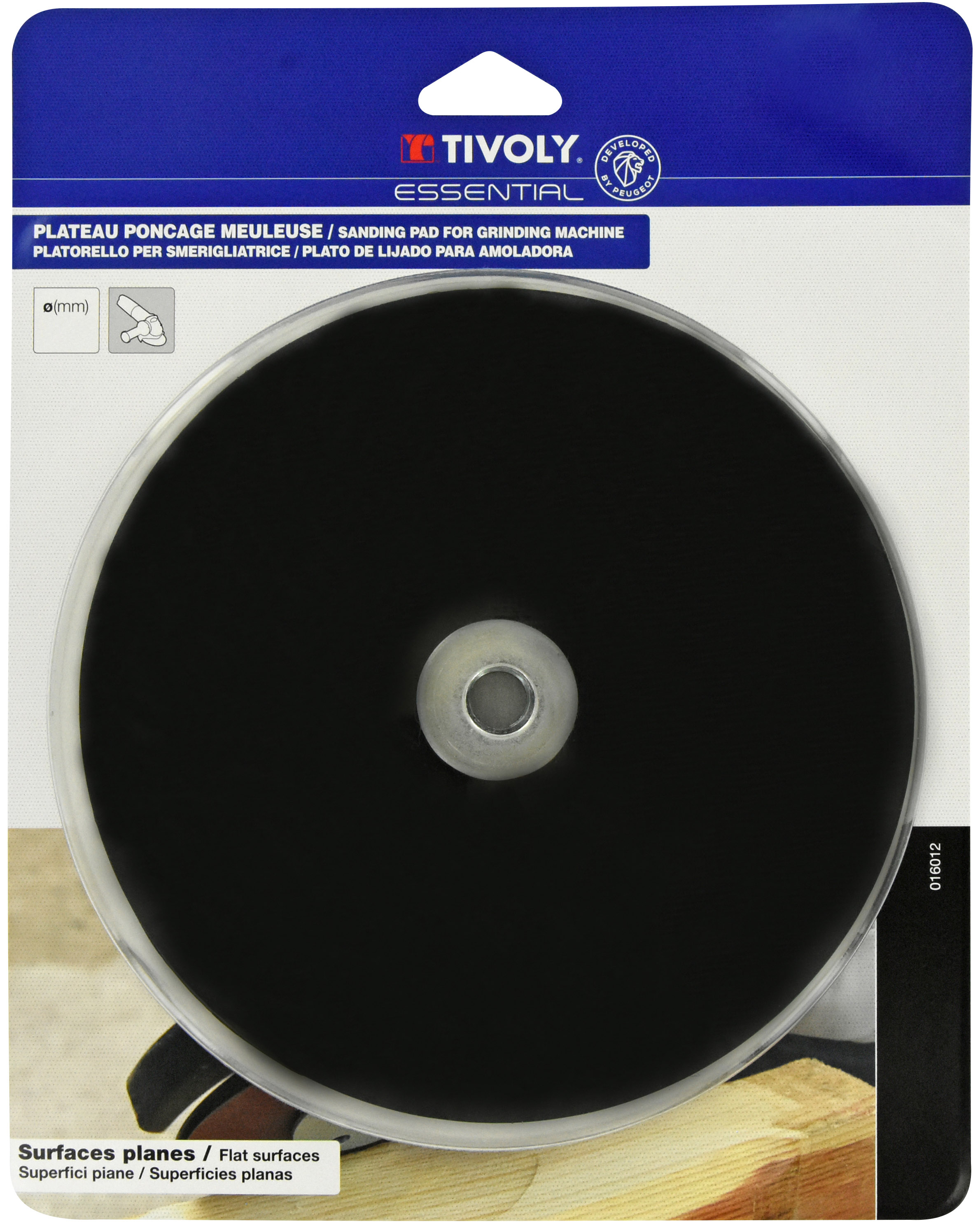 Plateau ponceur caoutchouc Meuleuse - M14 Ø 180mm TIVOLY - XT10162016012