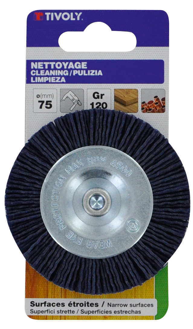 Brosse CIRCULAIRE -Fil nylon bleu -Ponçage du bois / Ø: 100 / TIVOLY - XT20222000784