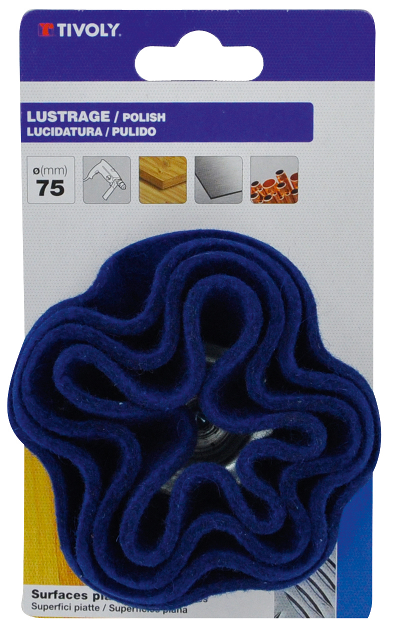 Brosse COUPE -Feutre -Lustrage bois vernis, métal / Ø: 75 / TIVOLY - XT20252000227