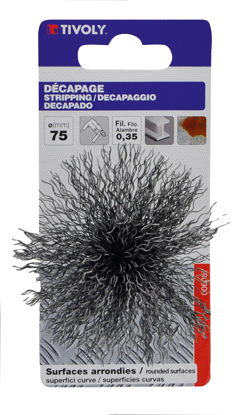 Brosse EVENTAIL -Fil acier ondulé -Décapage du métal / Ø: 50 / 0.35 TIVOLY - XT20252006066
