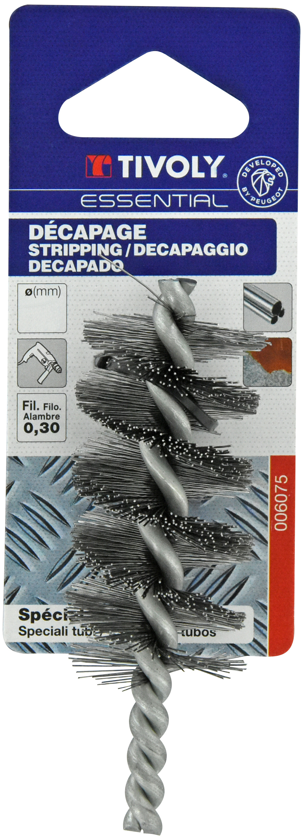 Brosse ECOUVILLON -Fil acier ondulé -Décapage du métal / Ø: 38 / 0.35 TIVOLY - XT20252006077