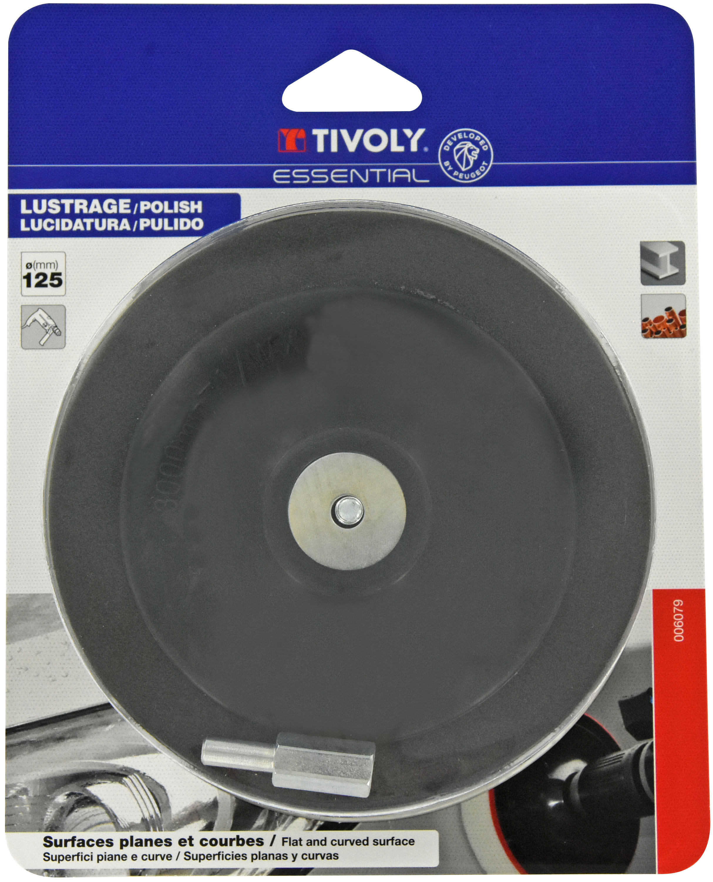 TAMBOUR DE POLISSAGE (Blister) / Ø: 125 / TIVOLY - XT20252006079
