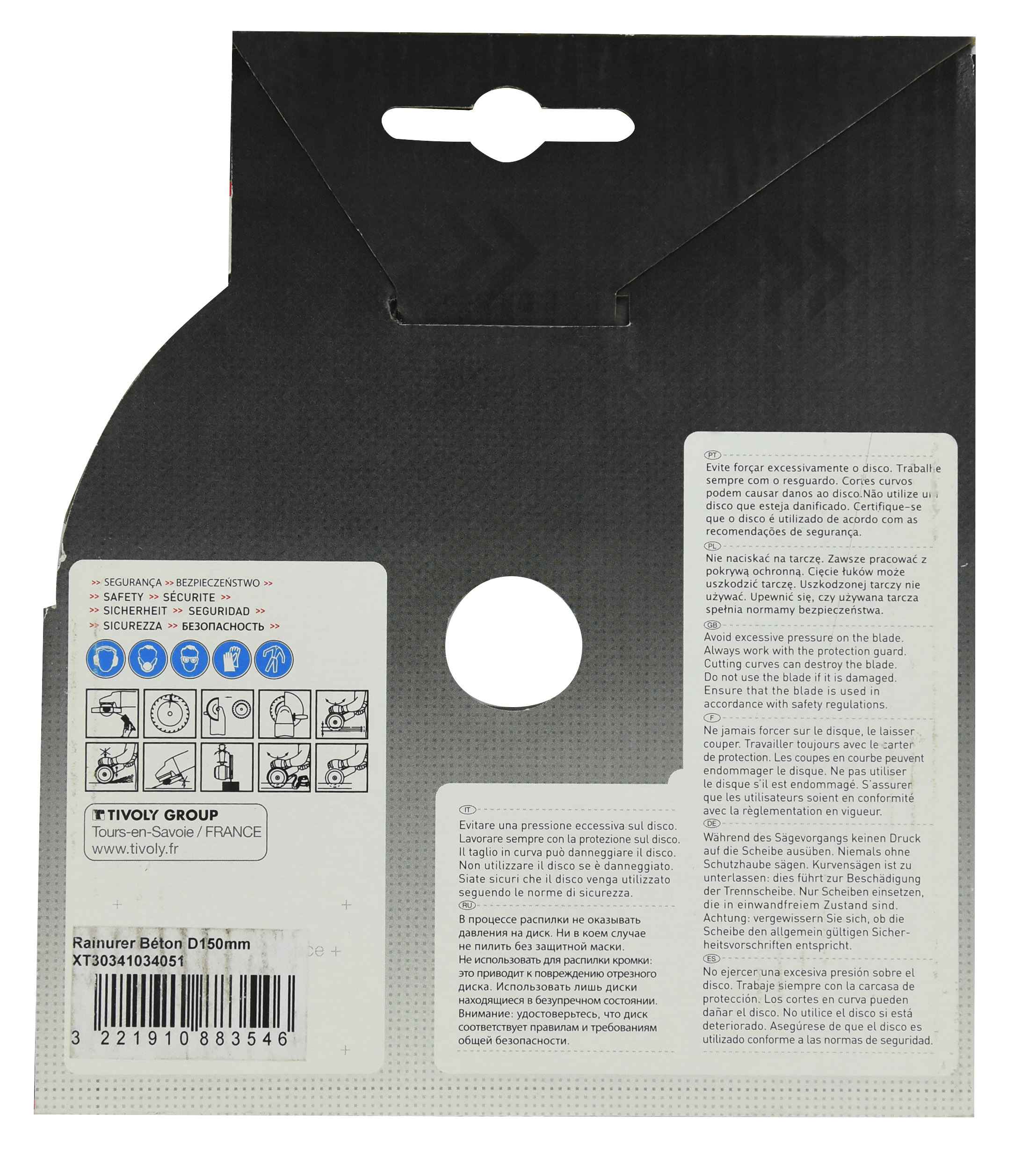 Disque À RAINURER (Boite brochable) / Ø: 150 / Ep: 2.4 TIVOLY - XT30341034051