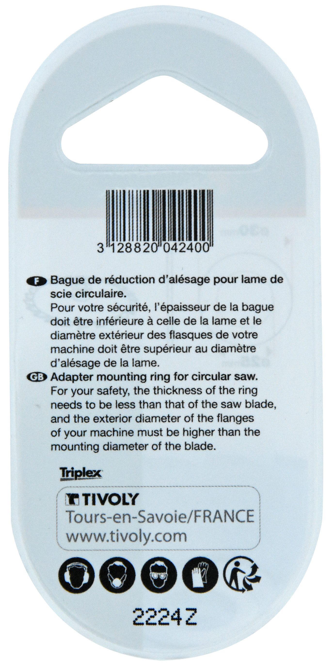 BAGUES DE REDUCTION | Scie circulaire Ø25>>>Ø20 TIVOLY - XT50512004255