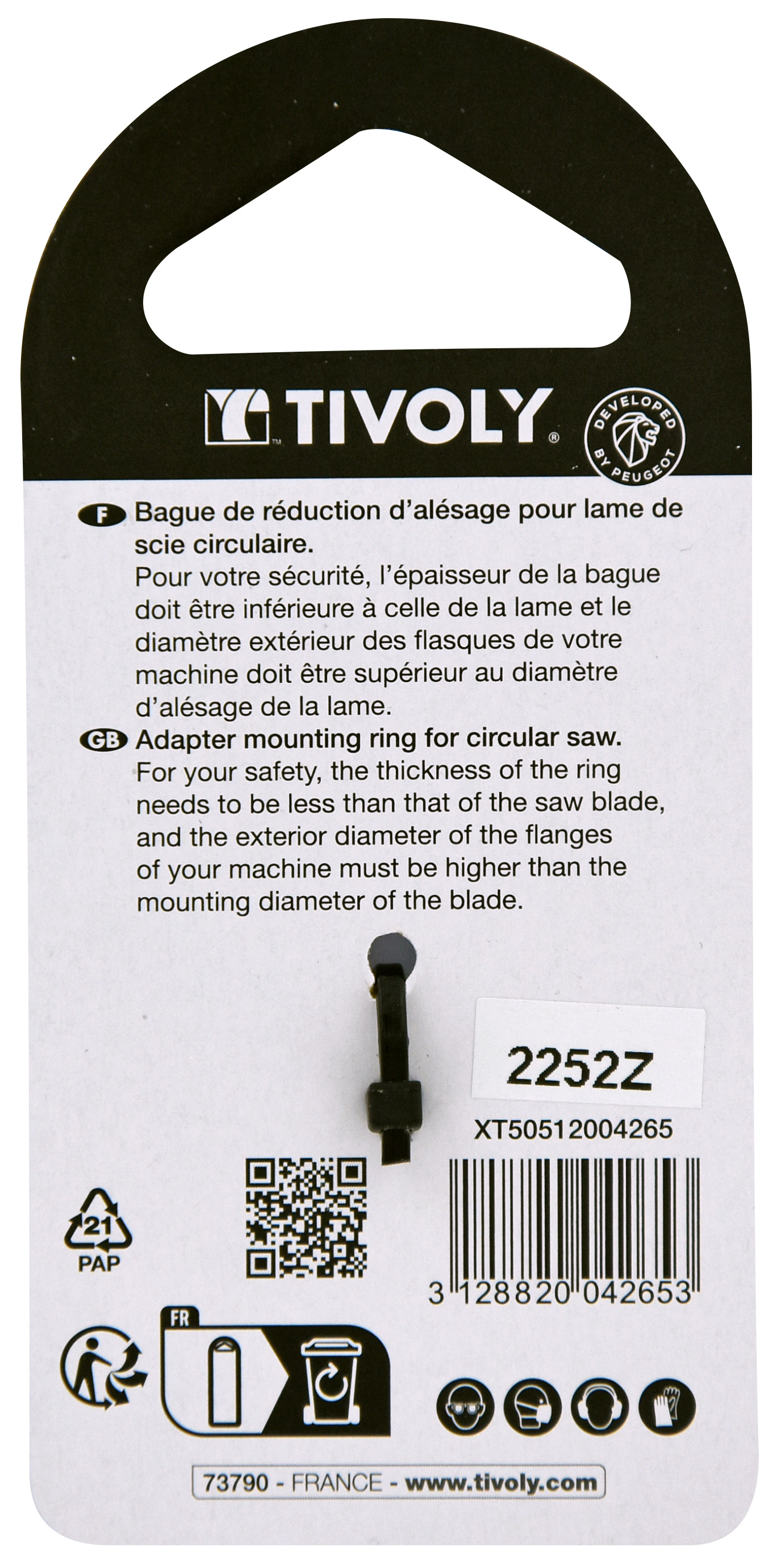 BAGUES DE REDUCTION | Scie circulaire Ø30>>>Ø16 TIVOLY - XT50512004265