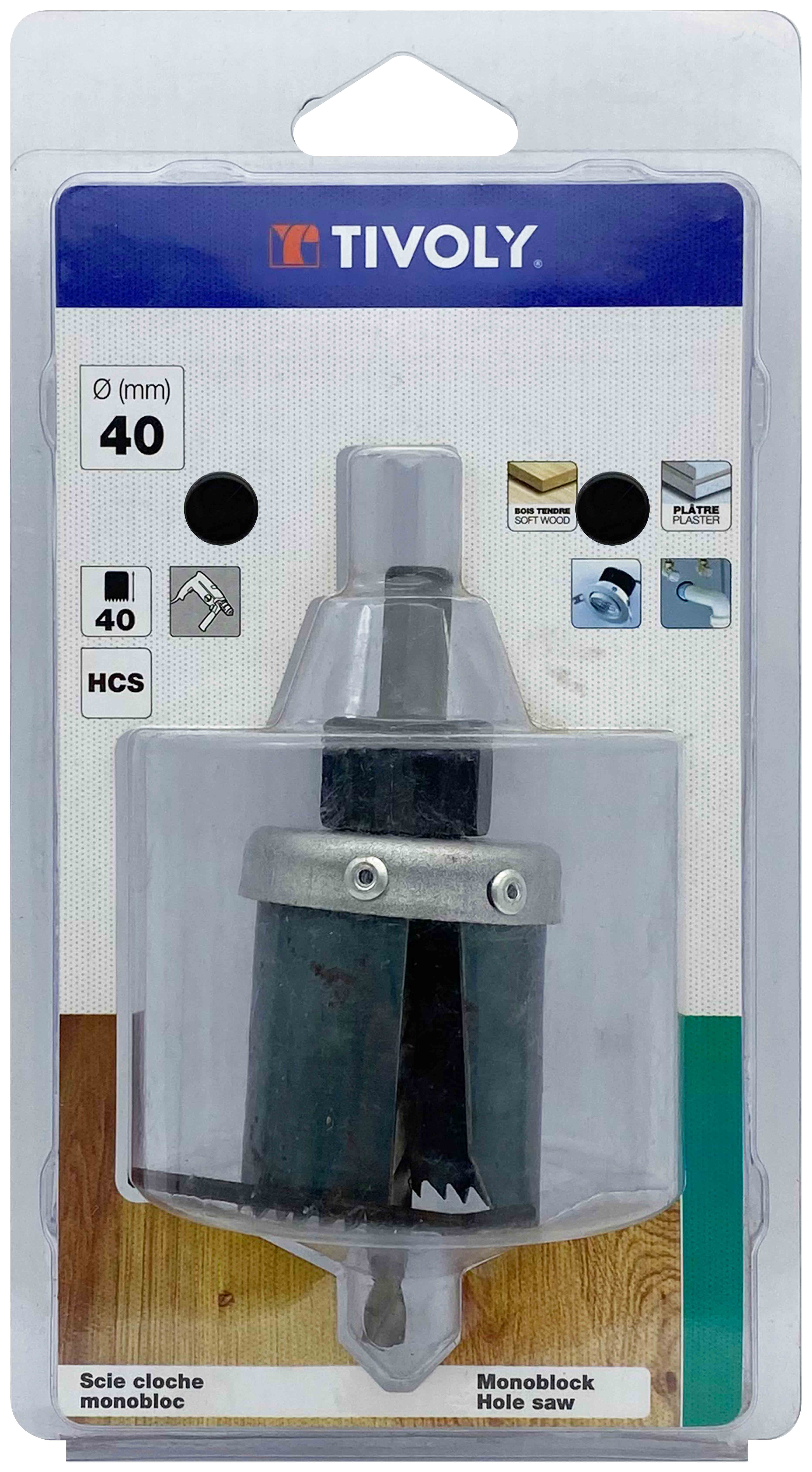 Scie cloche HCS (Blister Box) / H: 40 Ø: 40 TIVOLY - XT505220001