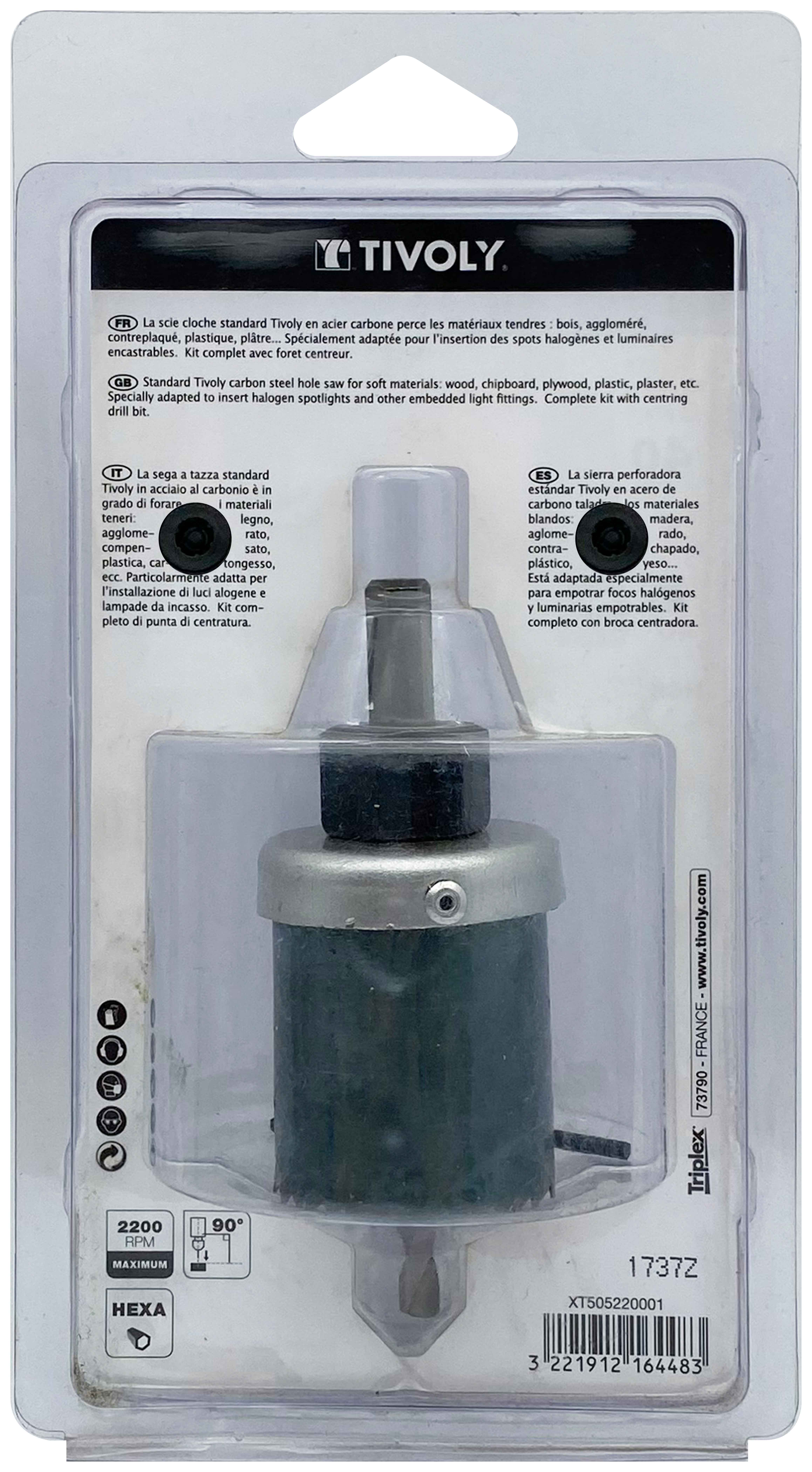 Scie cloche HCS (Blister Box) / H: 40 Ø: 40 TIVOLY - XT505220001