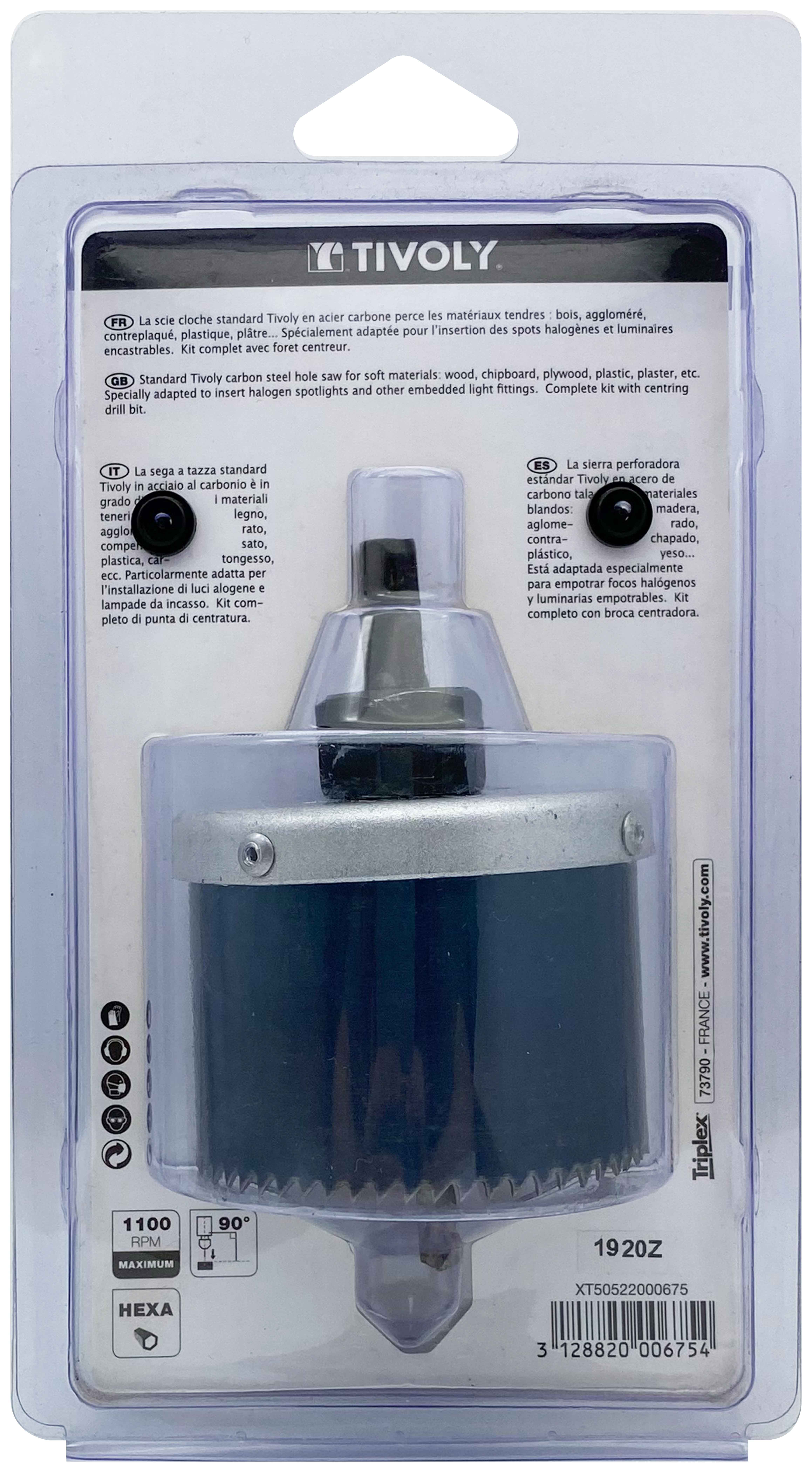 Scie cloche HCS (Blister Box) / H: 40 Ø: 65 TIVOLY - XT50522000675