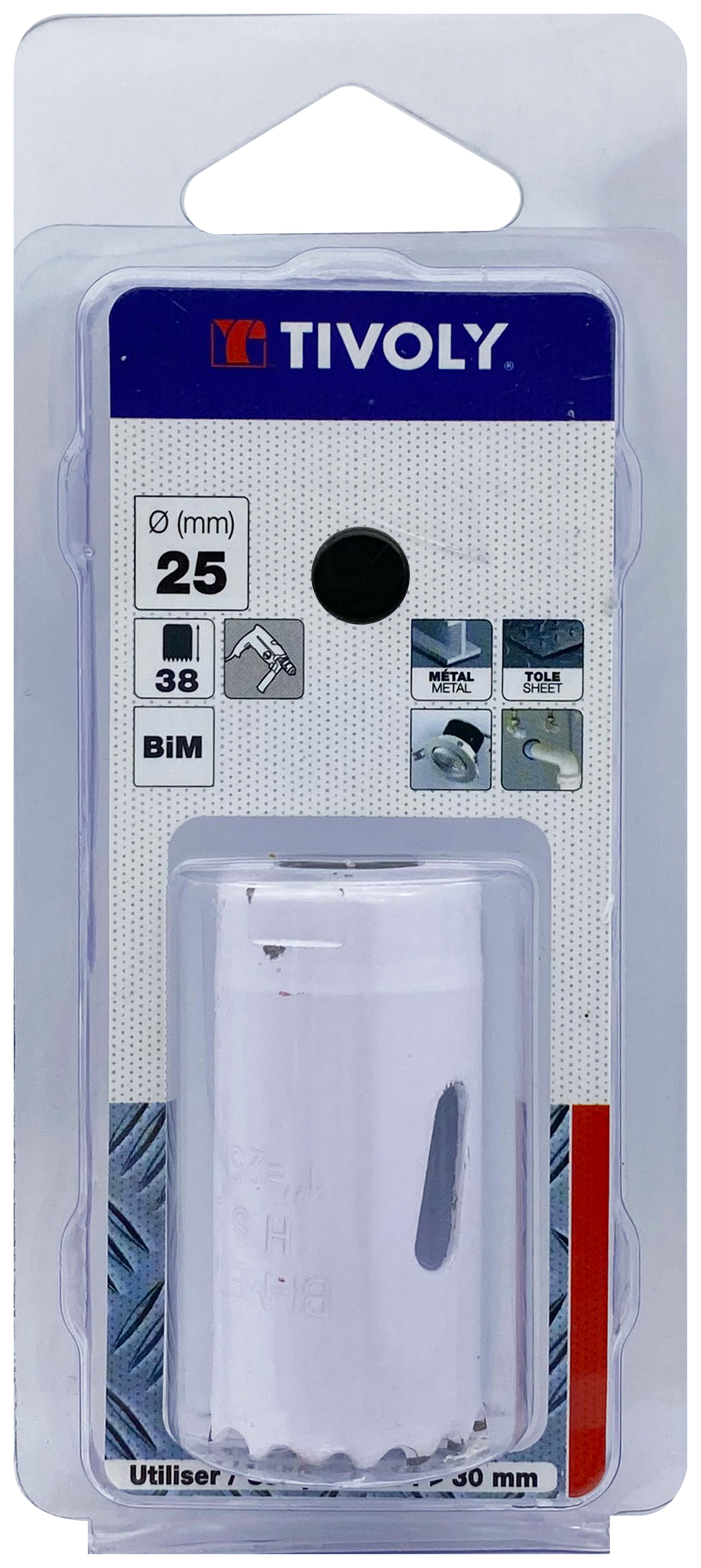 Scie cloche bi-métal HSS (Blister Box) / H: 38 Ø: 25 TIVOLY - XT50522052206