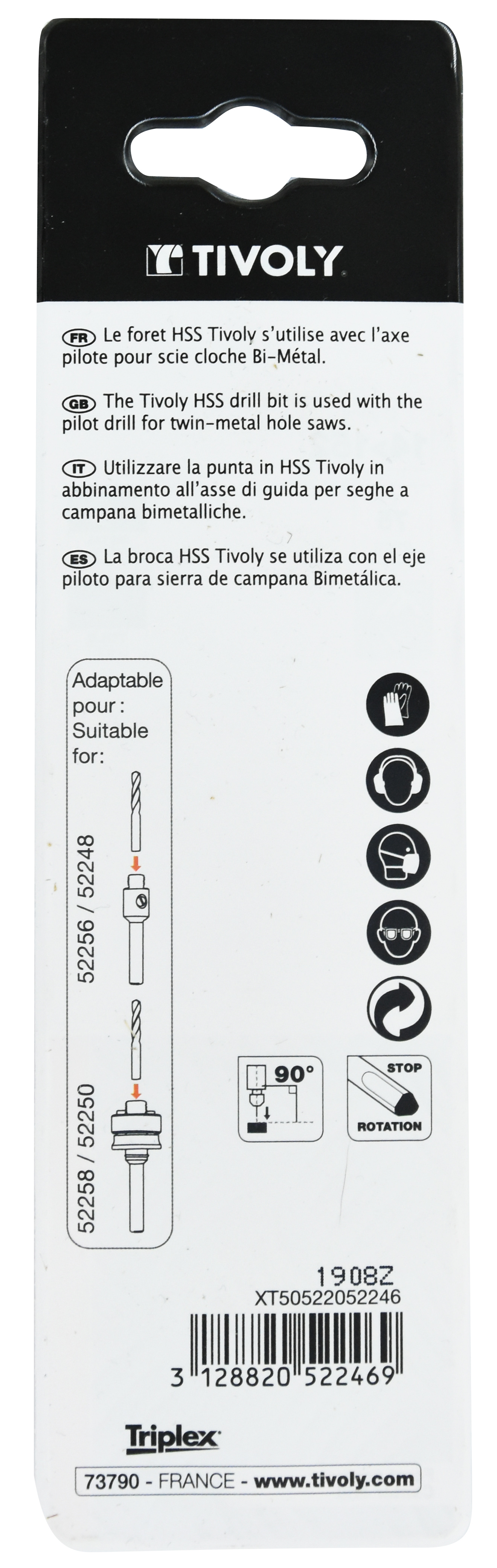 Foret HSS Ø 6mm pour arbre pilote TIVOLY - XT50522052246