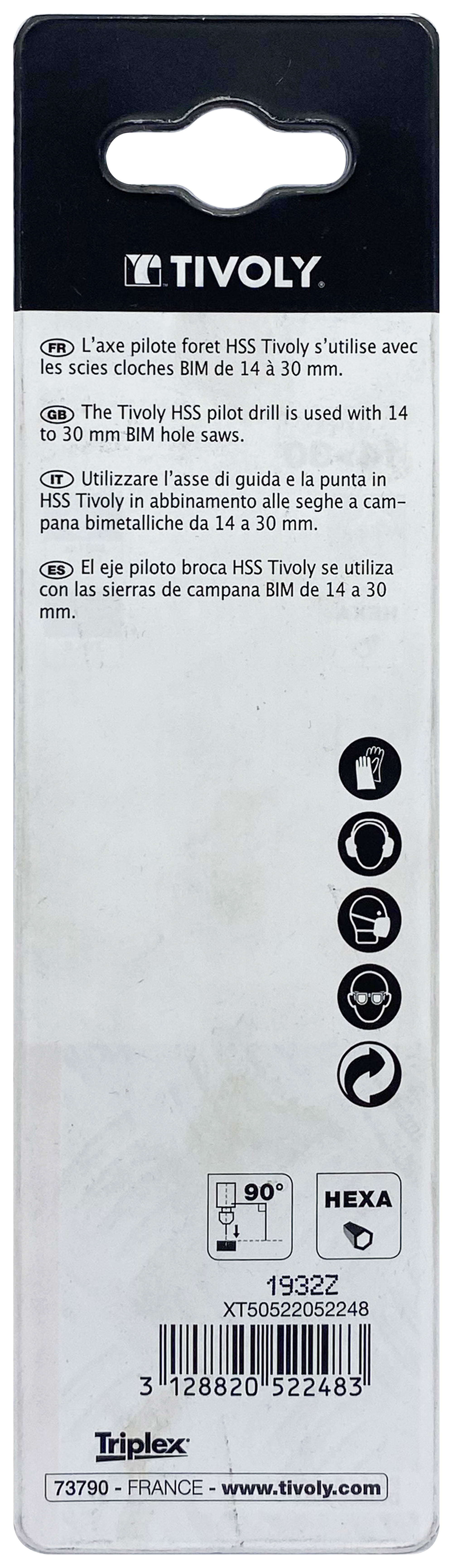 ARBRE PILOT BIM | Queue HEXA Ø 14>30 TIVOLY - XT50522052248