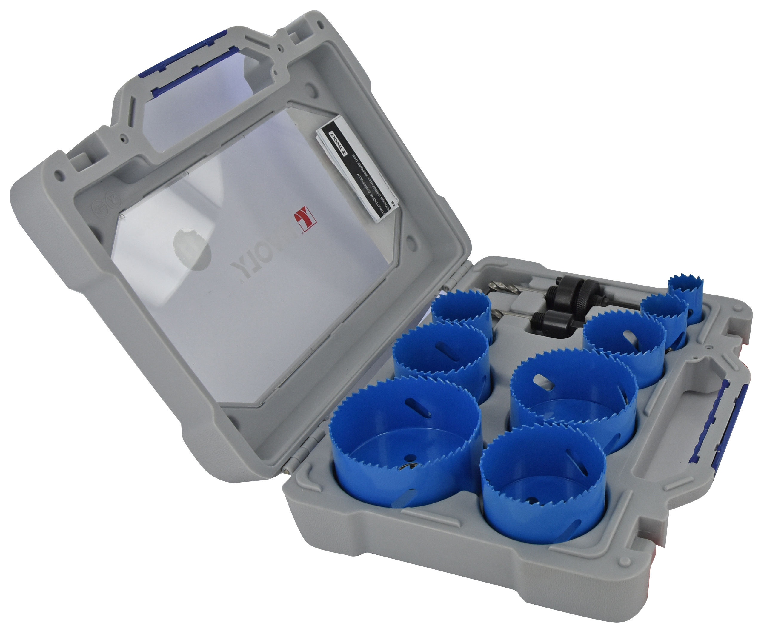 Mallette de 11 pièces - 8 scies cloches bi-métal cobalt 8% Ø 25 à 86mm + 2 pilotes + 1 clé Allen TIVOLY - XT505270003