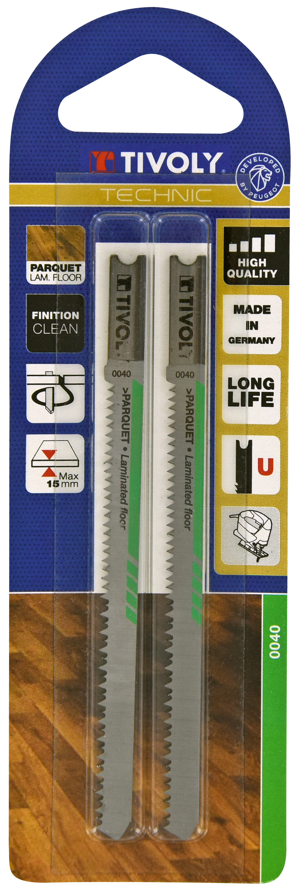 Lame de scie sauteuse -Pour parquet -Attache U / L: 100 / H: 75 / Courbe TIVOLY - XT505320040