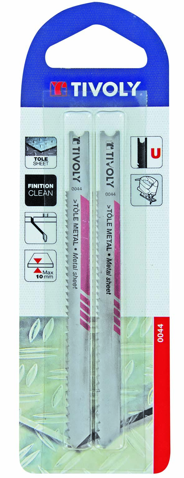 Lame de scie sauteuse -Pour tôle métal -Attache U / L: 100 / H: 75 / Droite TIVOLY - XT505320044