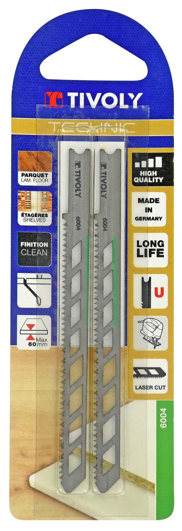 Lame de scie sauteuse -Laser cut -Pour bois mélaminé -Attache U / L: 100 / H: 75 / Droite TIVOLY - XT505326004