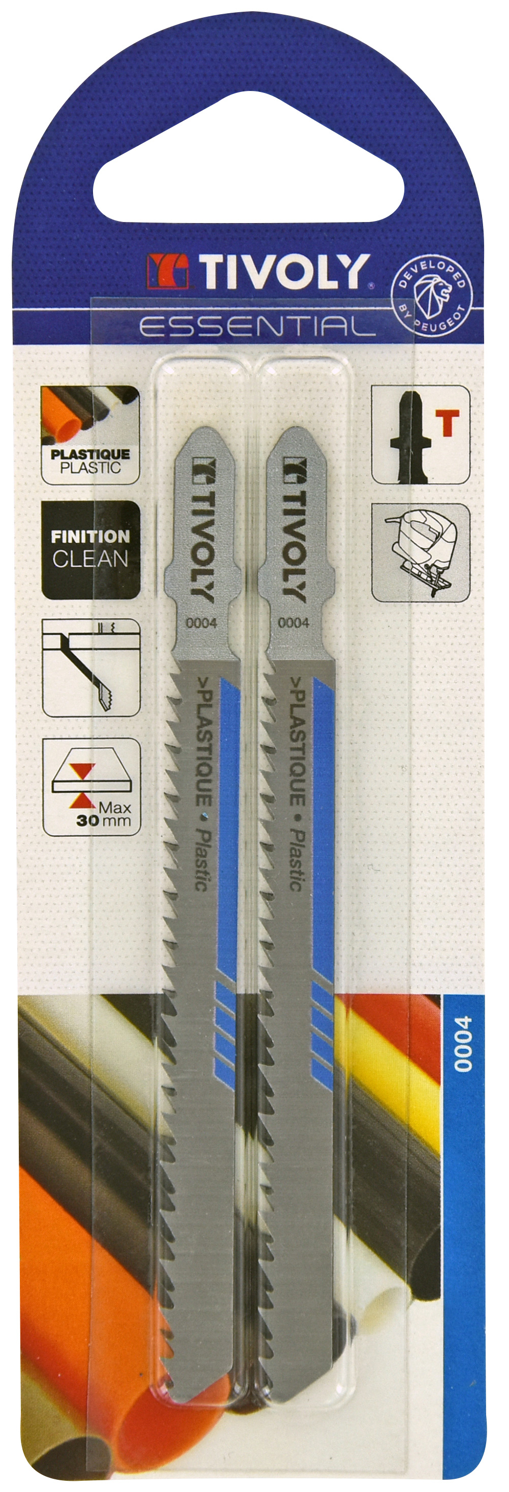 Lame de scie sauteuse -Pour plastique -Attache T / L: 100 / H: 75 / Droite TIVOLY - XT505520004