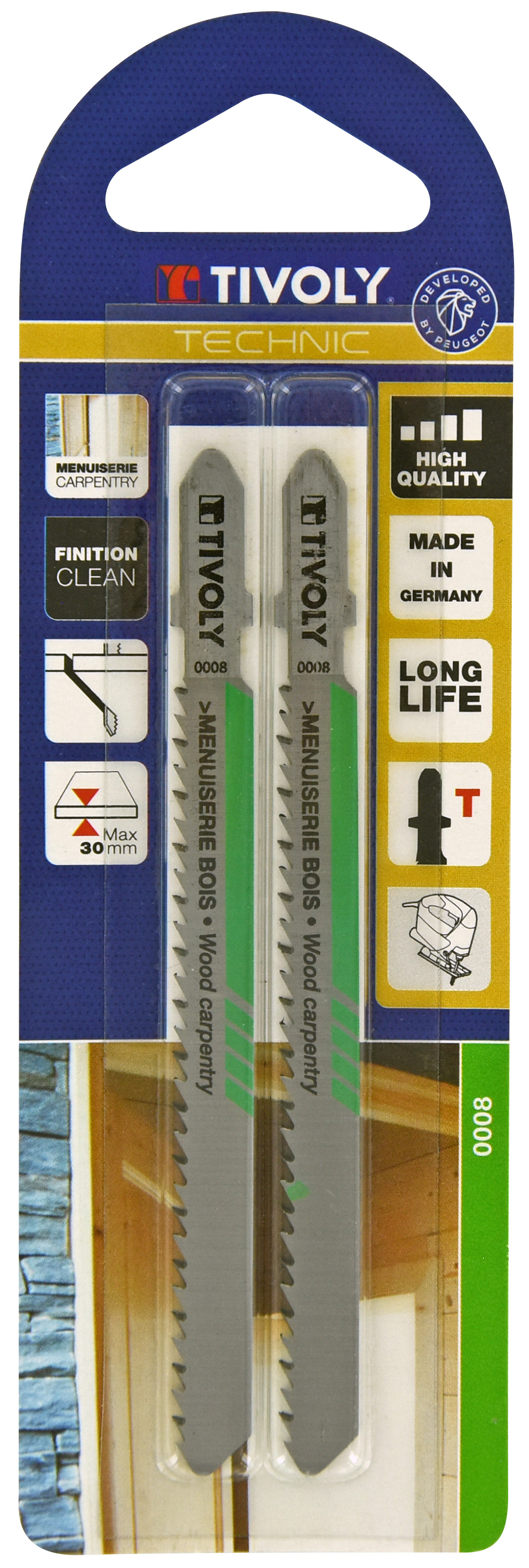 Lame de scie sauteuse -Pour menuiserie bois -Attache T / L: 100 / H: 75 / Droite TIVOLY - XT505520008