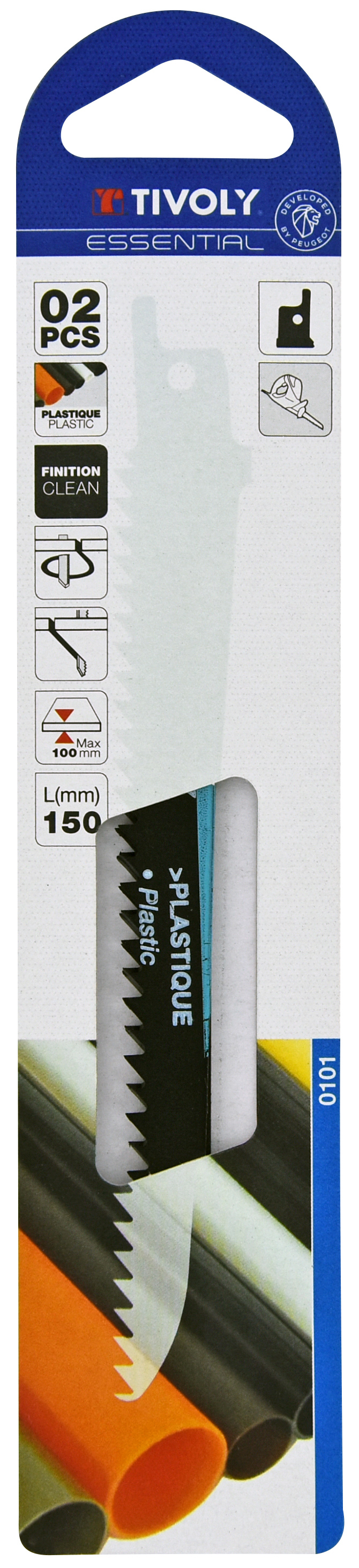 Lame de scie sabre -Pour plastique -Attache universelle / L: 150 / H: 130 / Mixte TIVOLY - XT505820101