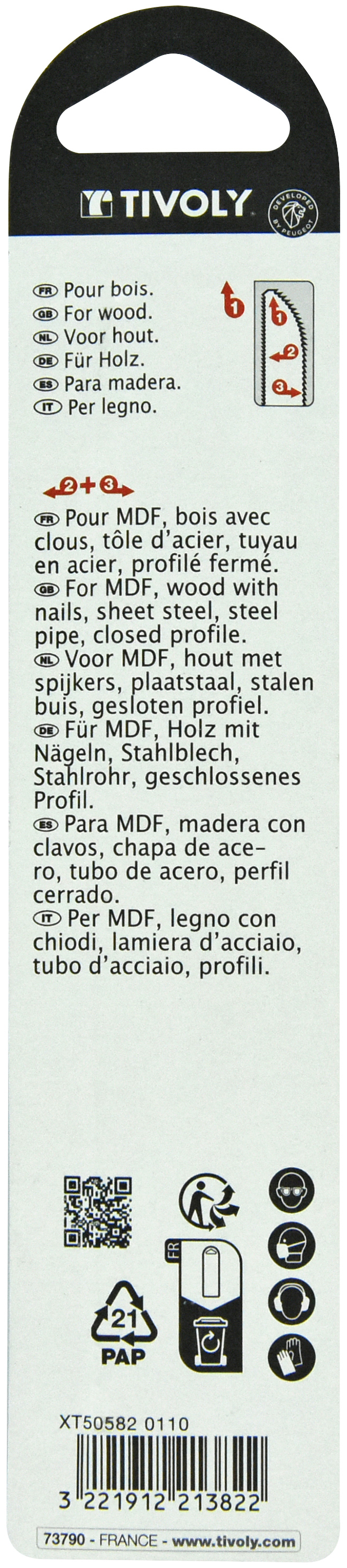 Pour bois, MDF, bois avec clous, métal -Attache universelle double / L: 150 / H: 130 / Droite TIVOLY - XT505820110