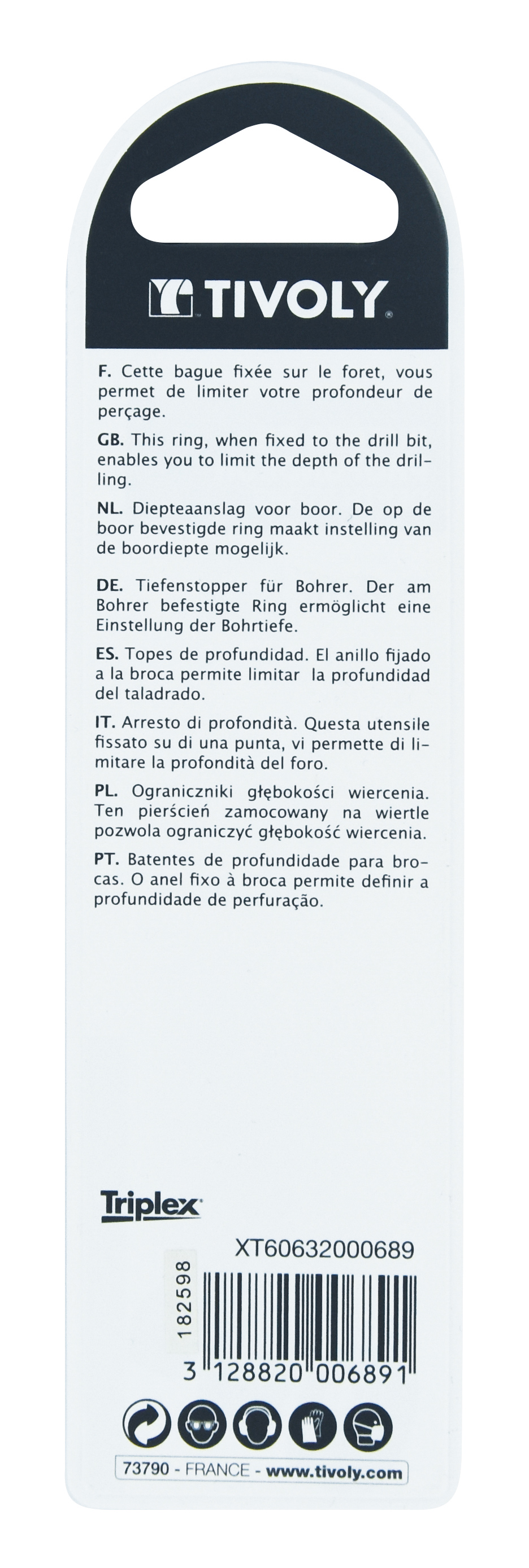 3 Butées de profondeur Ø 6- 8- 10mm TIVOLY - XT60632000689