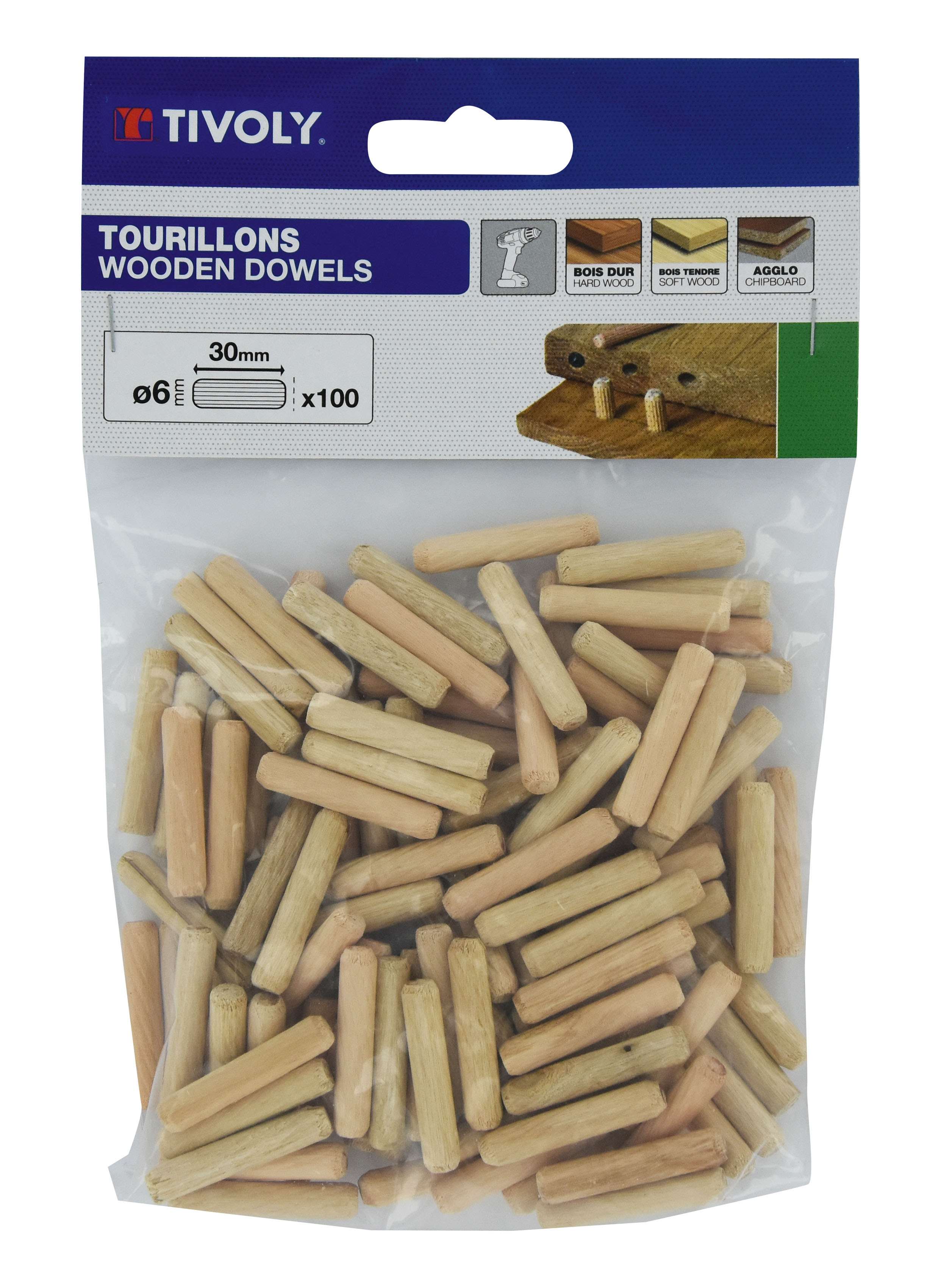 Tourillons Ø 6 - Lg 30 mm TIVOLY - XT60634000648