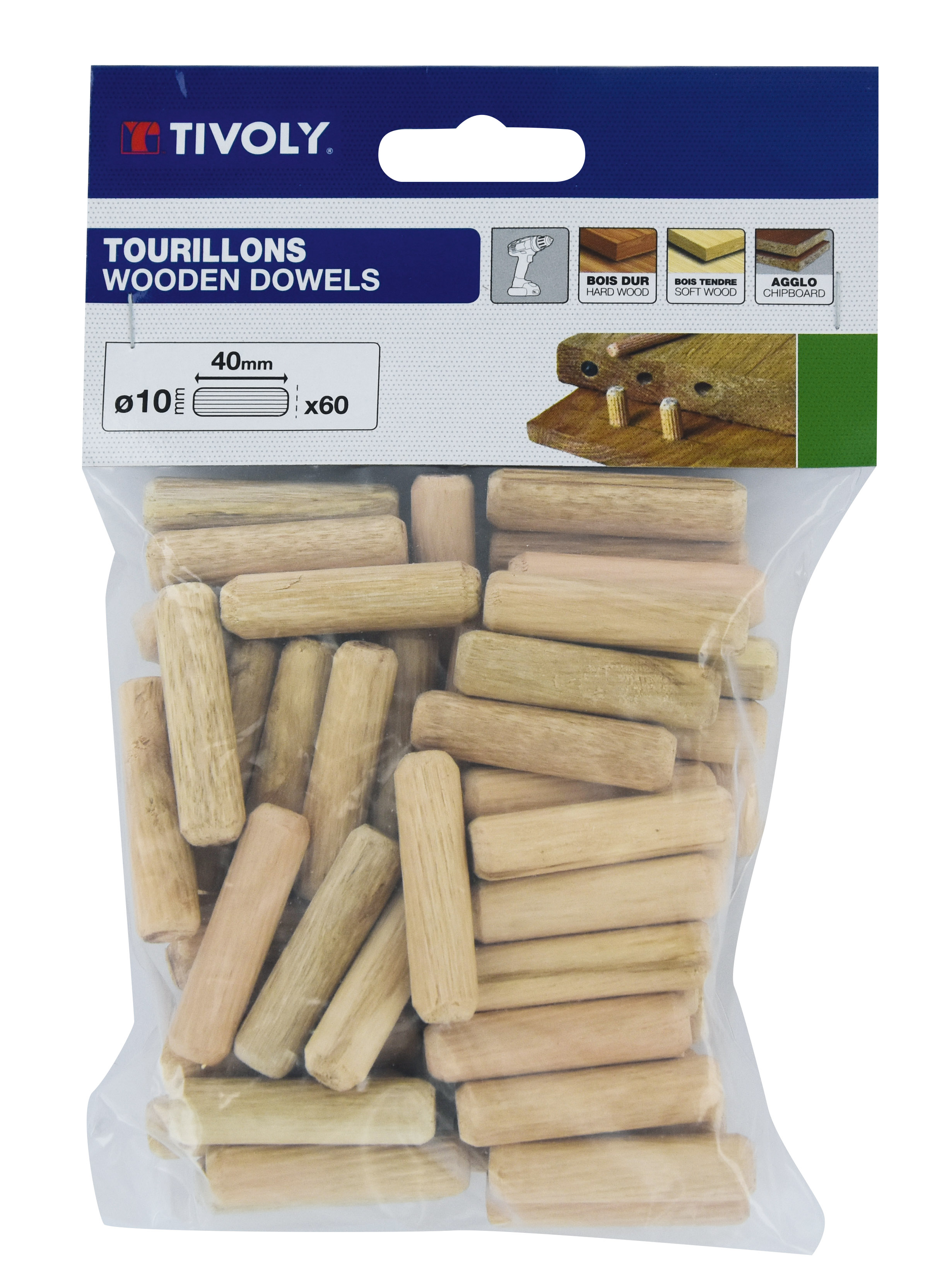 Tourillons Ø 10 - Lg 40 mm TIVOLY - XT60634000650